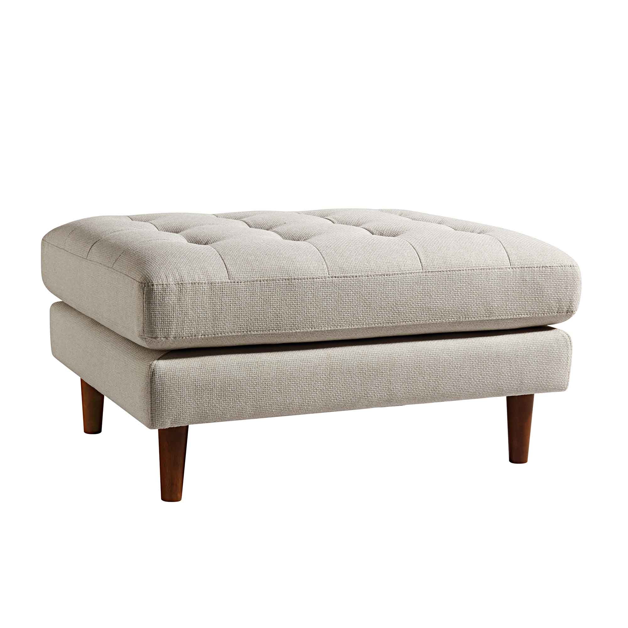 Henrietta Ottoman, Beige Woven Fabric - Image 6