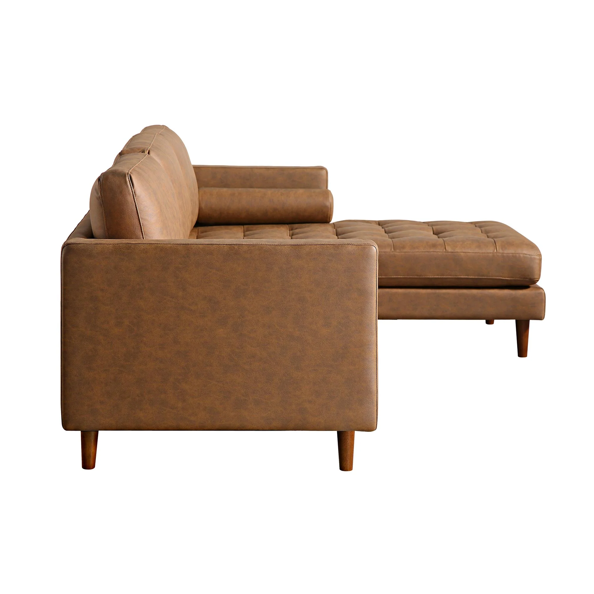 Henrietta Tan Faux Suede Grand 4-Seater Chaise End Sofa, Right Hand Facing - Image 11