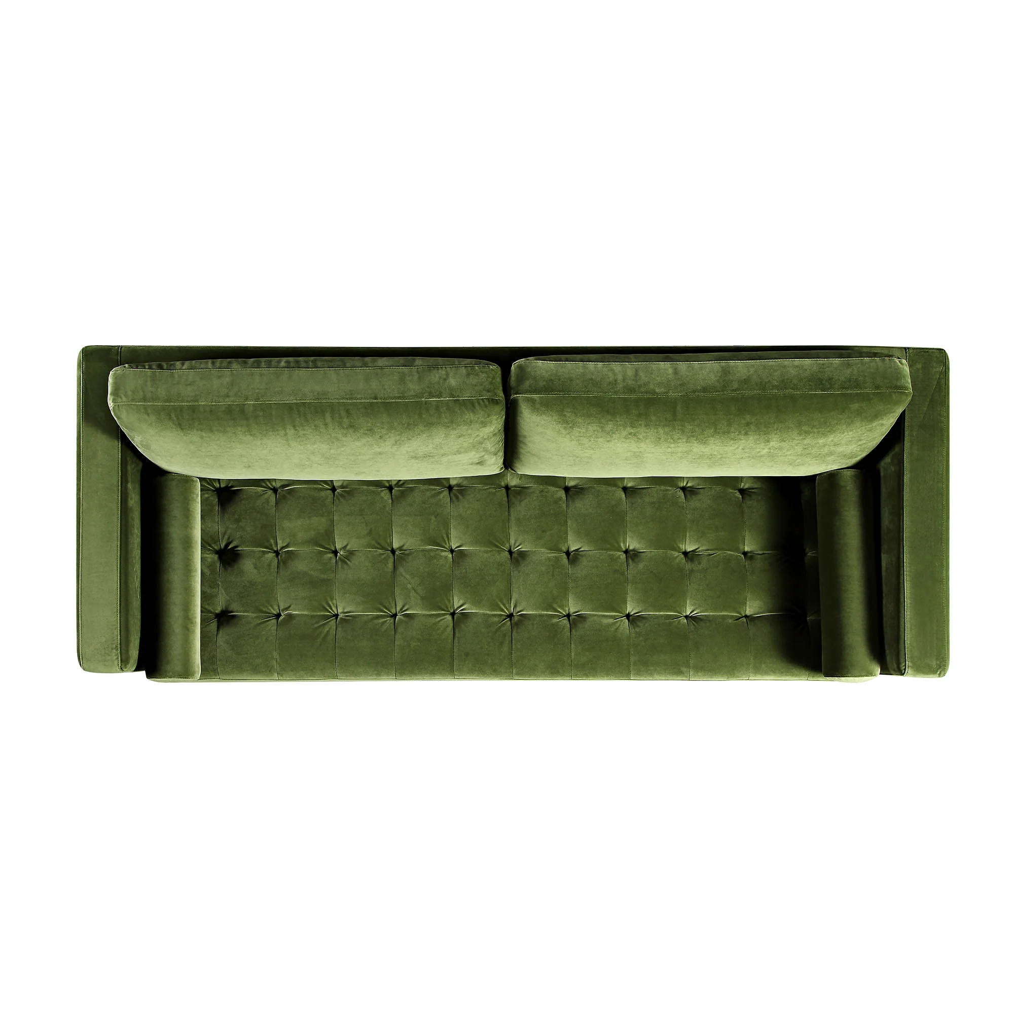 Henrietta Large 3-Seater Sofa, Moss Green Velvet - Image 8