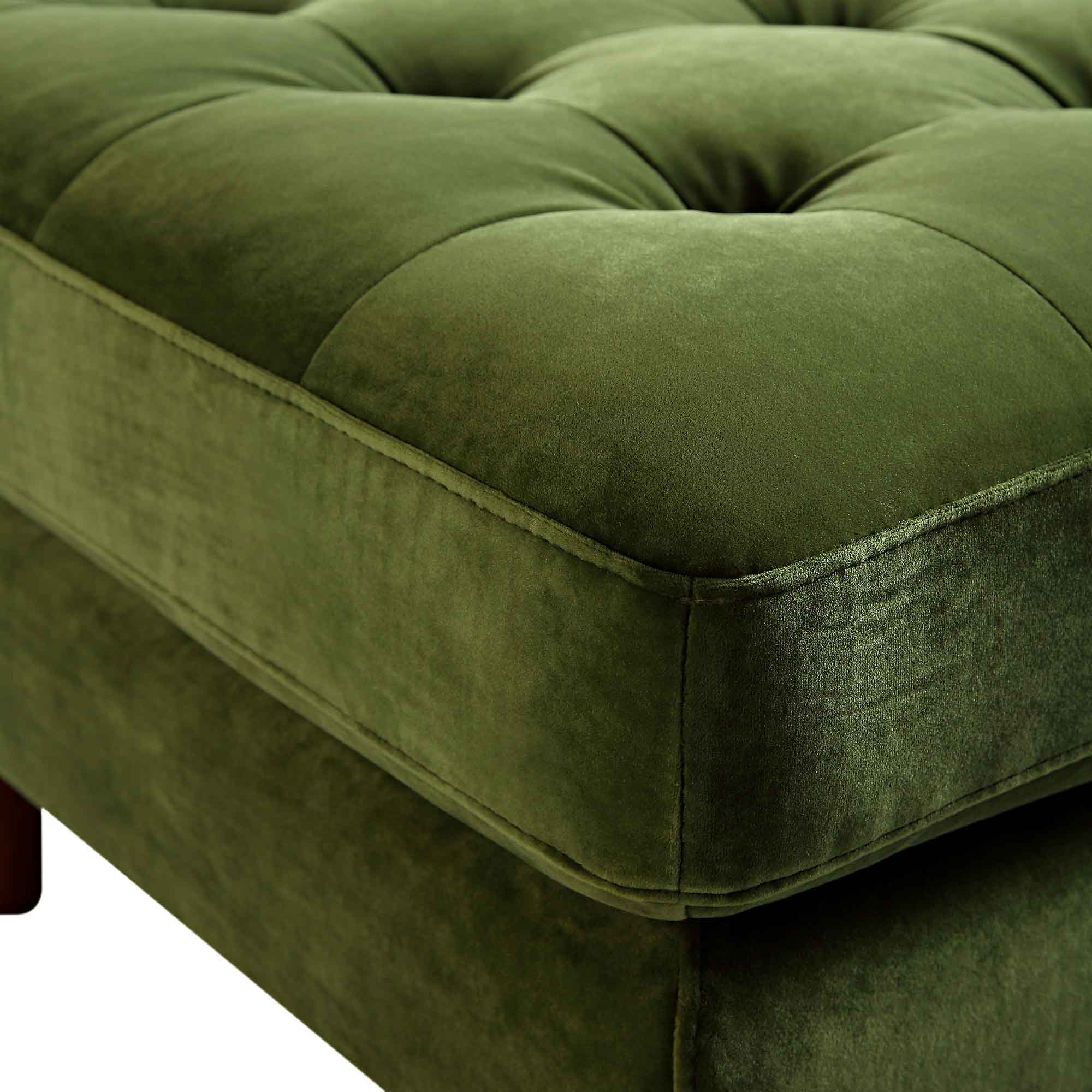 Henrietta Ottoman, Moss Green Velvet - Image 10