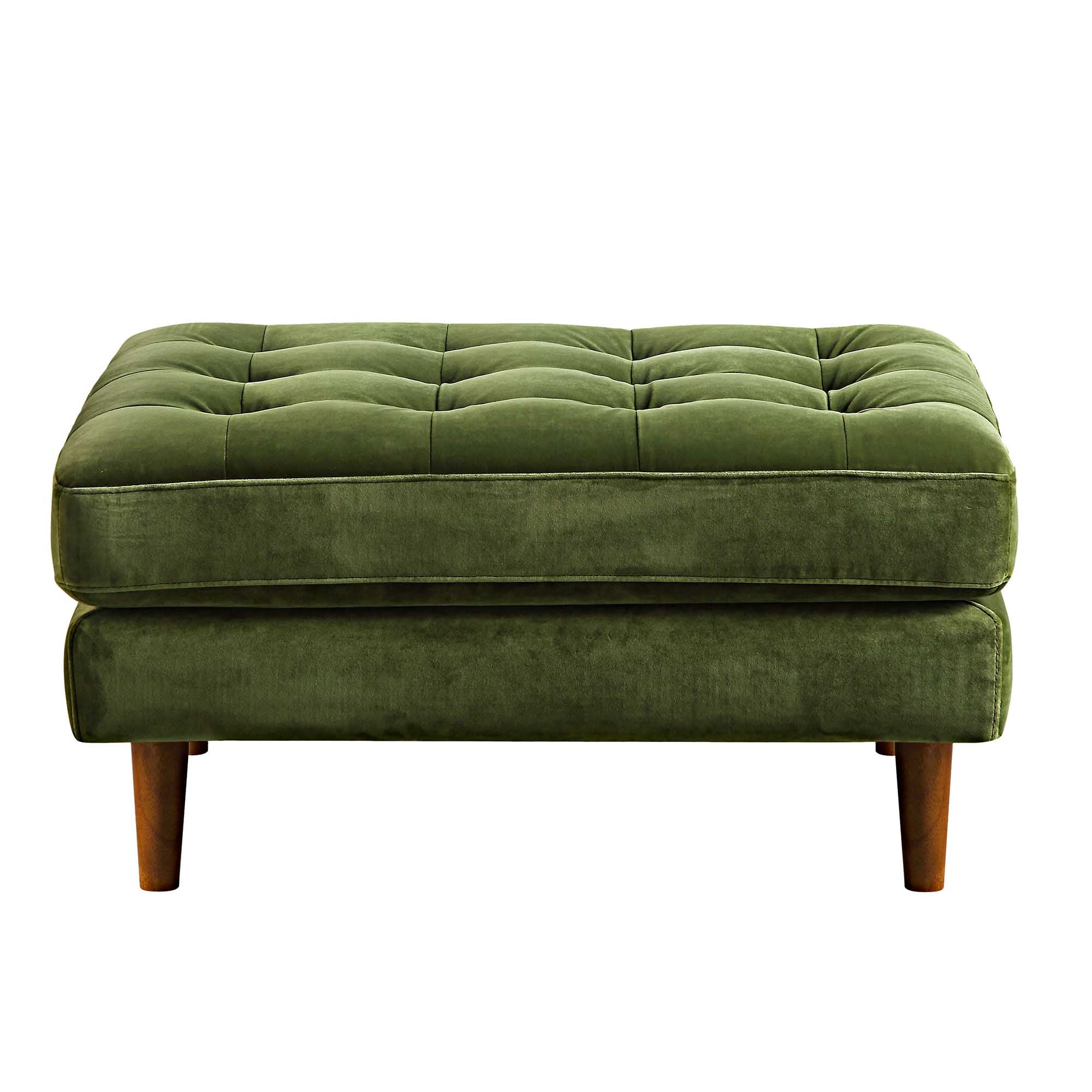 Henrietta Ottoman, Moss Green Velvet - Image 5