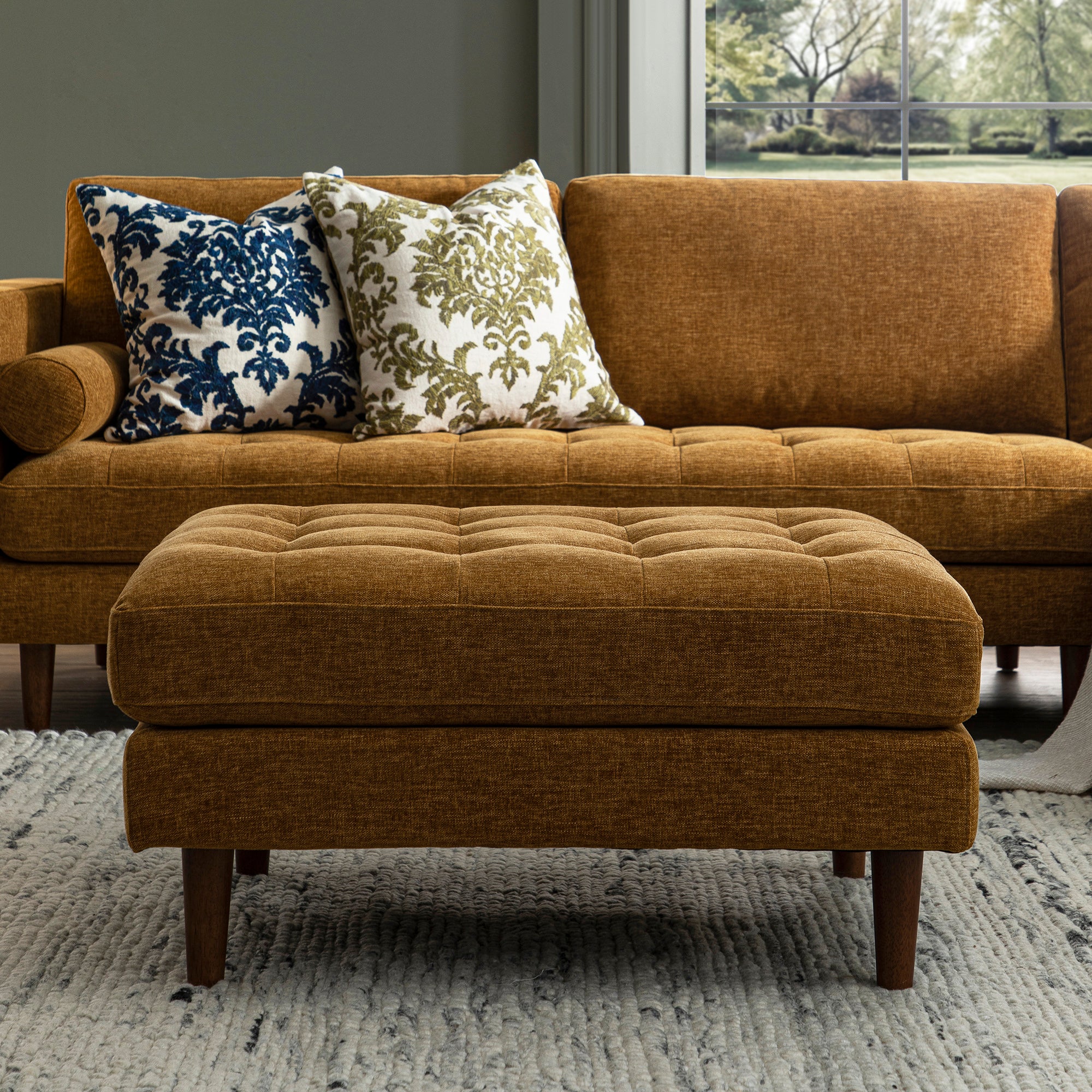 Henrietta Ottoman, Spiced Honey Chenille - Image 2