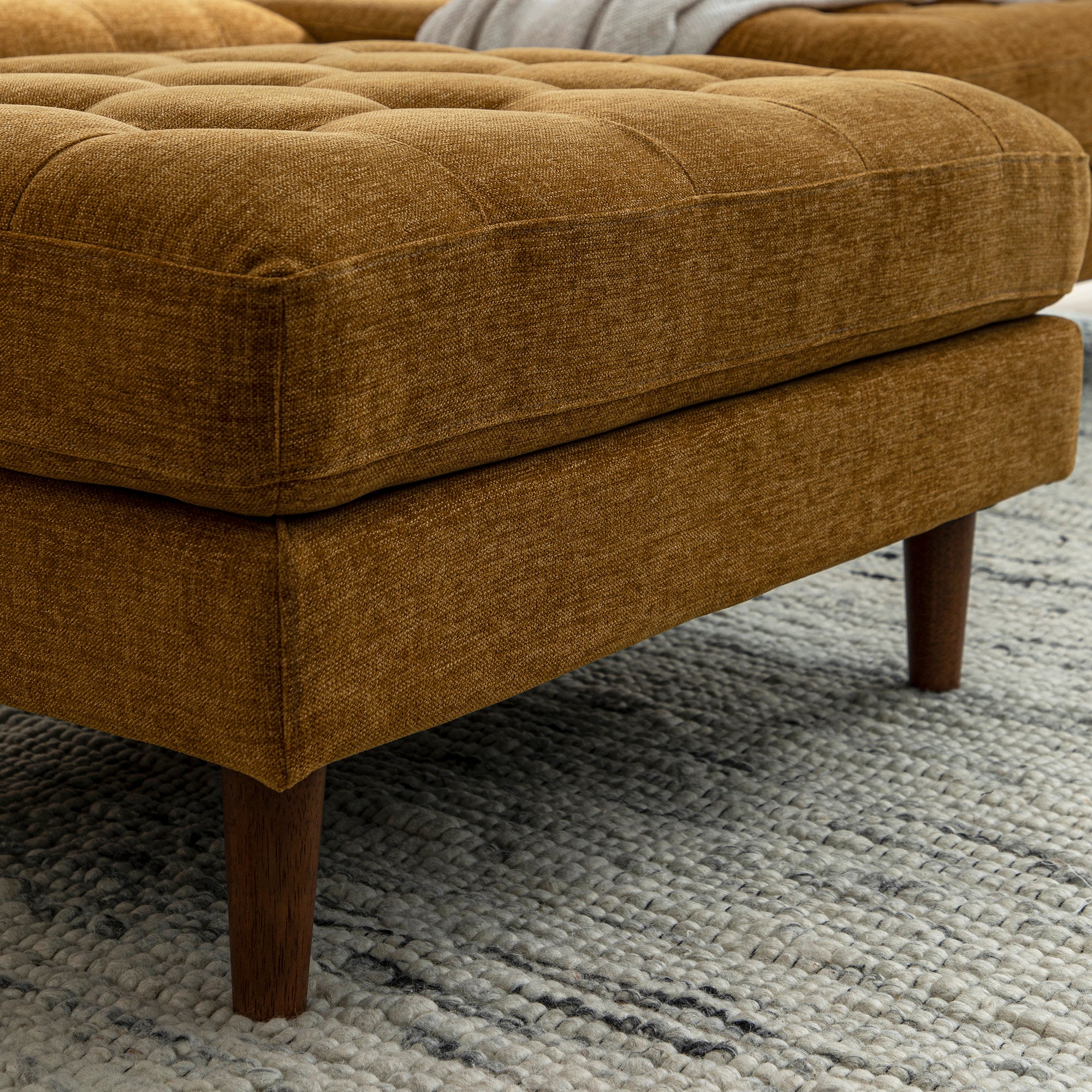 Henrietta Ottoman, Spiced Honey Chenille - Image 5
