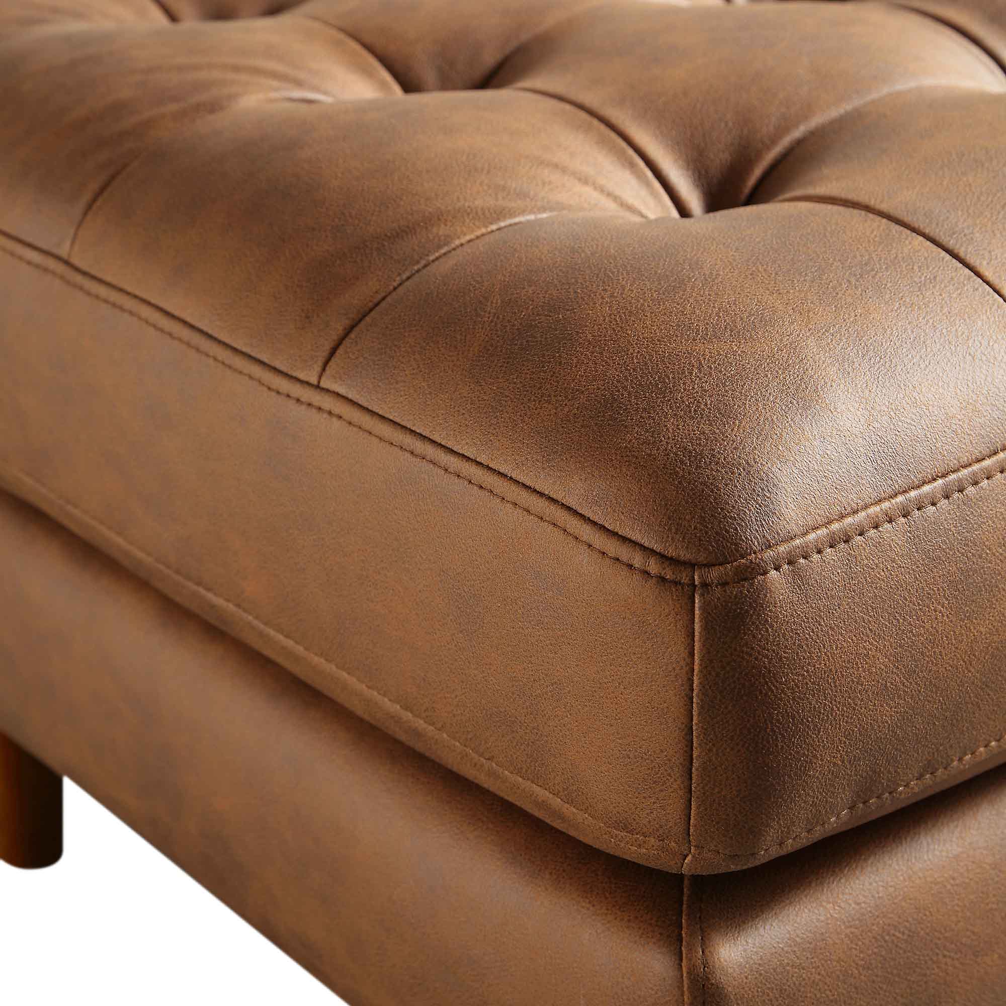Henrietta Ottoman, Tan Faux Suede - Image 10