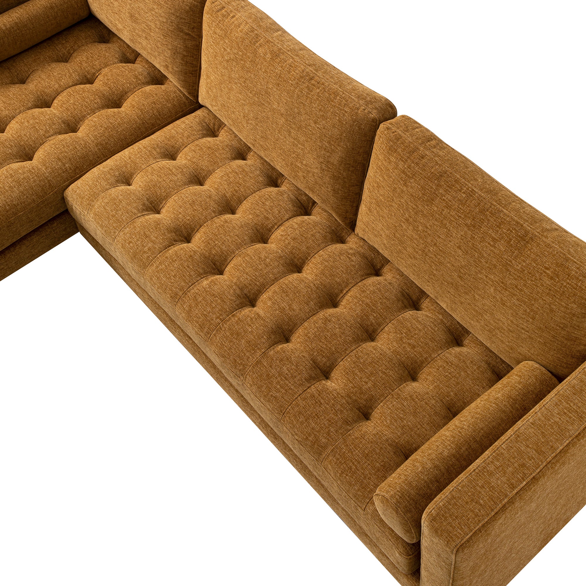 Henrietta Spiced Honey Chenille Grand 4-Seater Chaise End Sofa, Left Hand Facing - Image 14