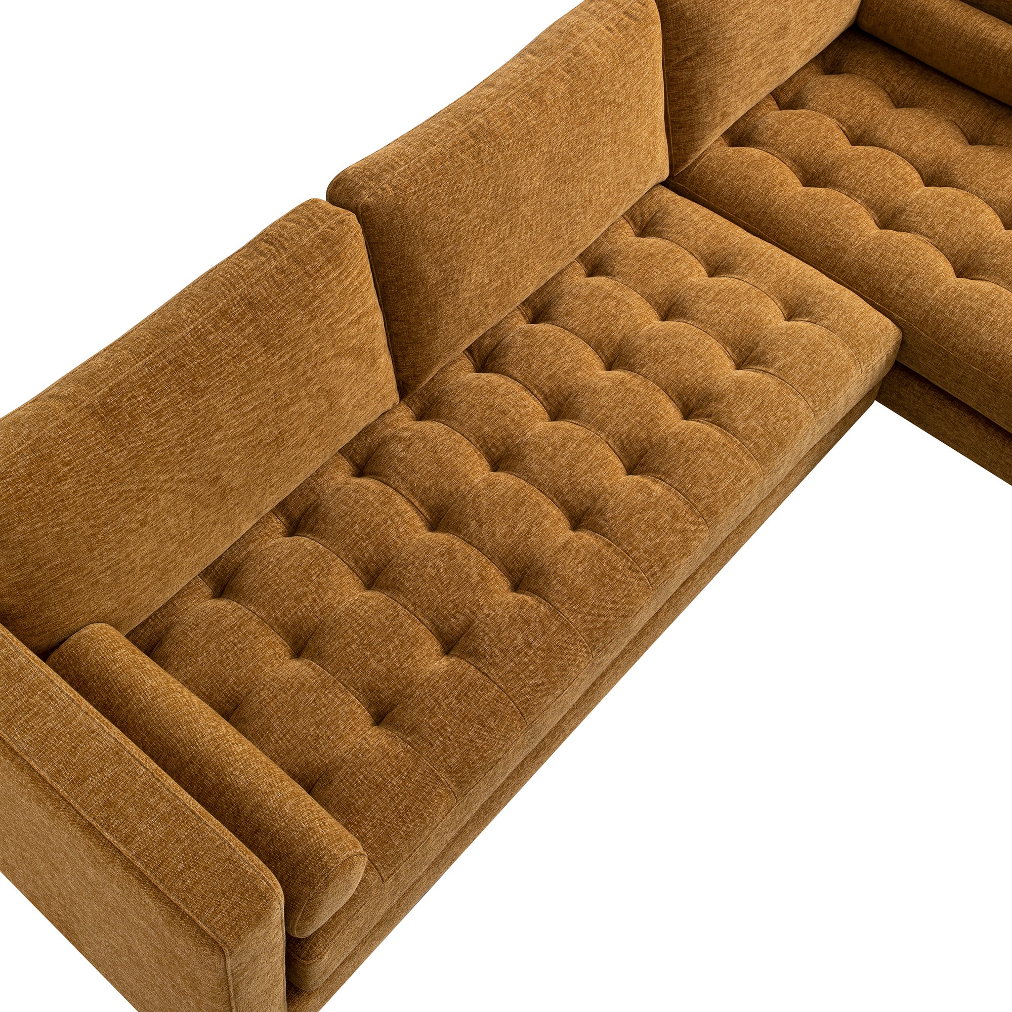 Henrietta Spiced Honey Chenille Grand 4-Seater Chaise End Sofa, Right Hand Facing - Image 14