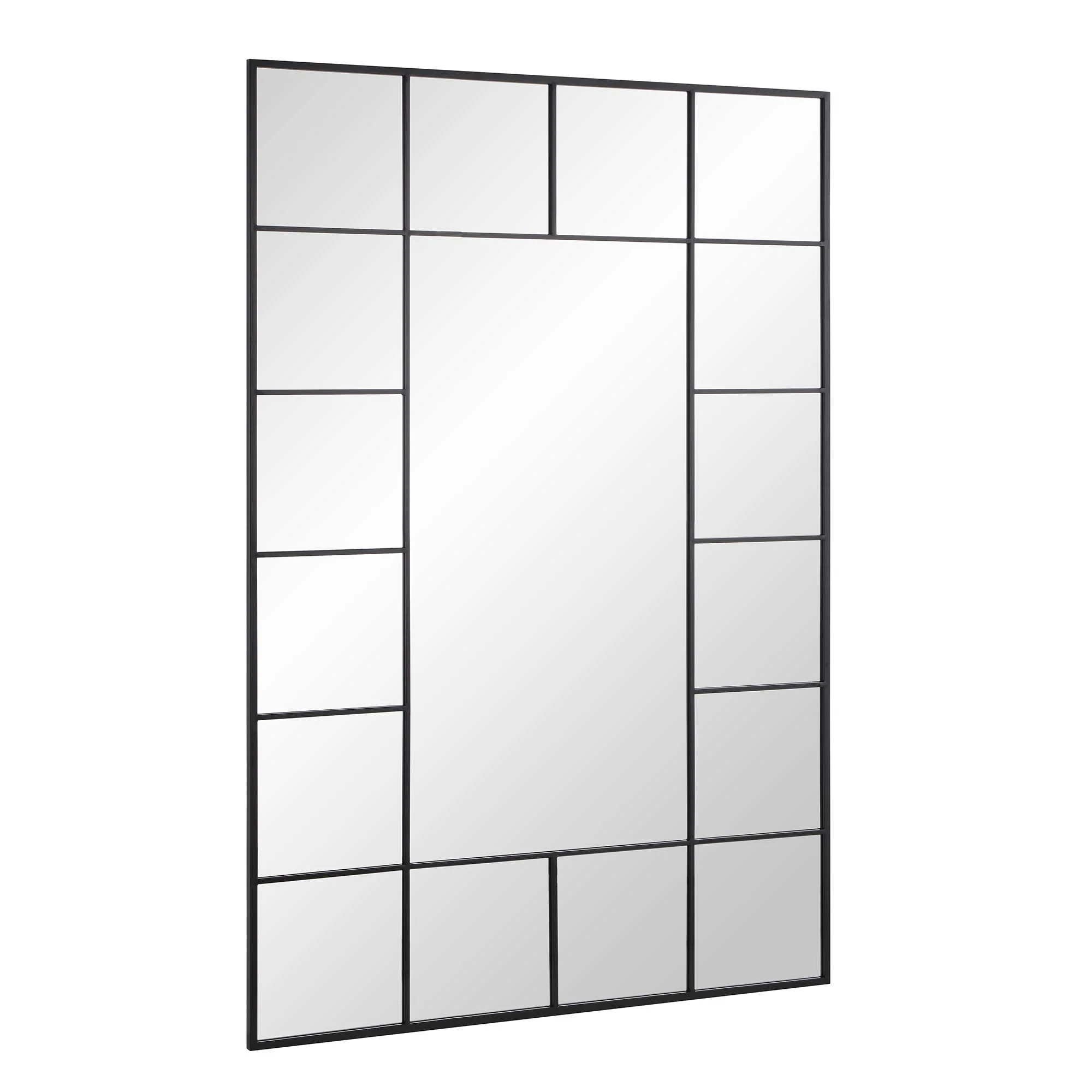 Herbert Full Length Metal Frame Window Mirror 180 x 120 cm, Black - Image 4