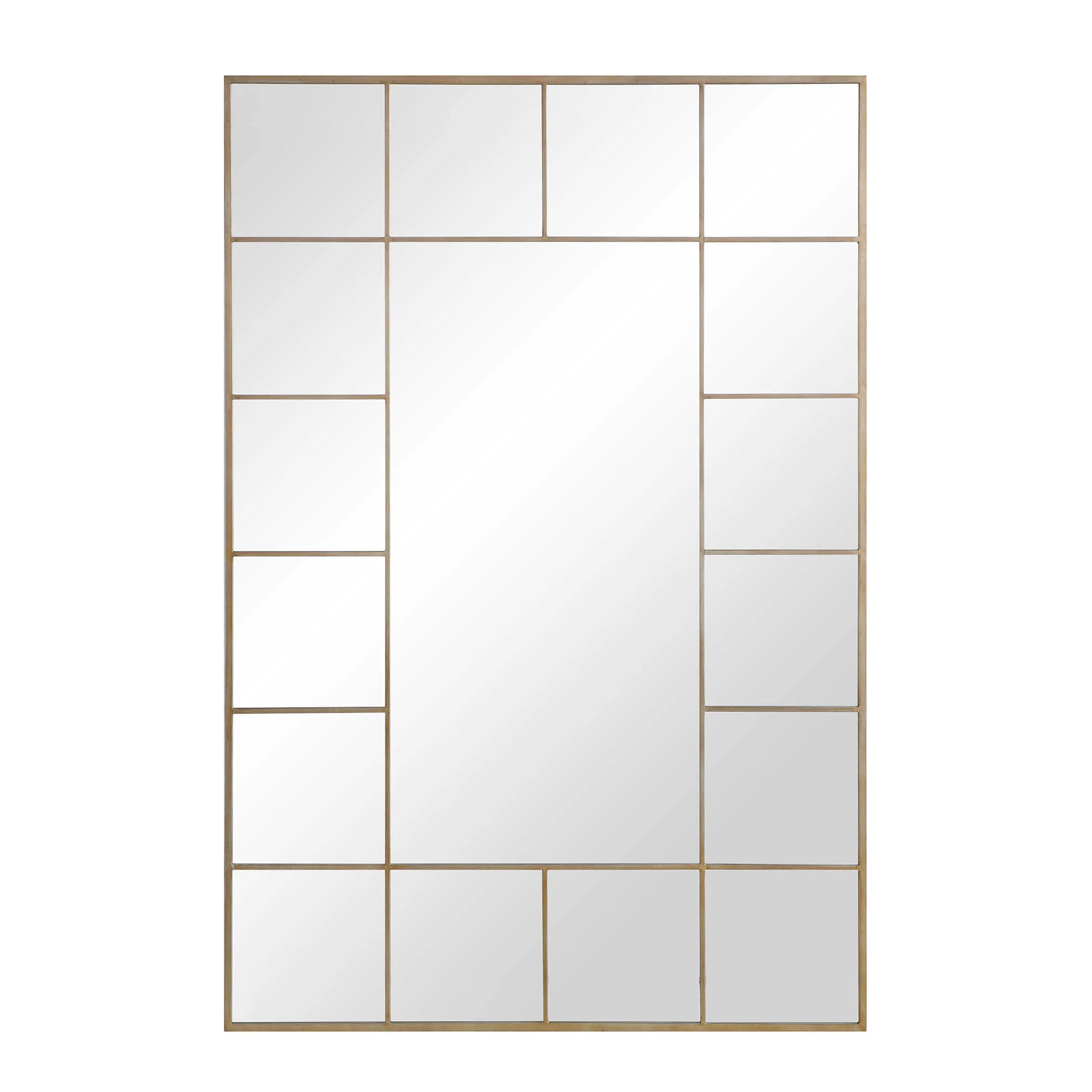 Herbert Full Length Metal Frame Window Mirror 180 x 120 cm, Antique Silver Effect - Image 3