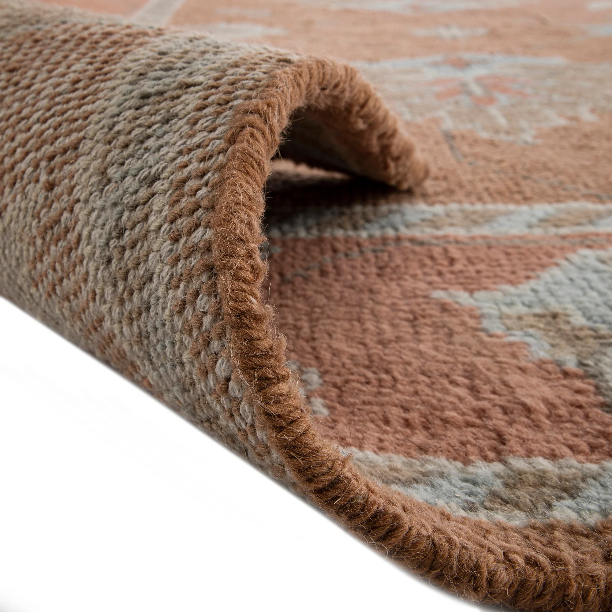 Premium Hand-Knotted Heritage Collection Florentine Rose New Zealand Wool Rug - Image 8
