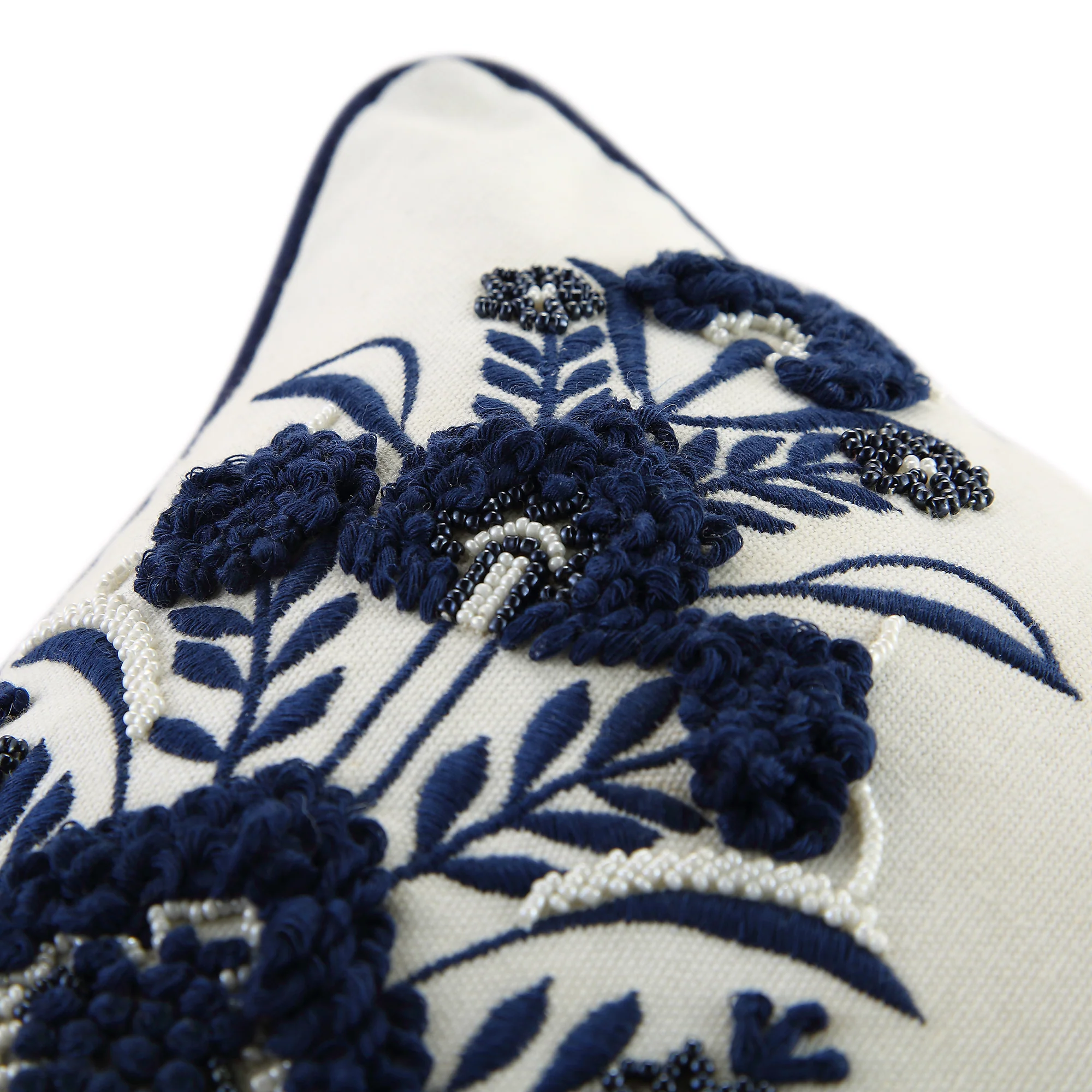 Indigo Collection Saphira Floral Rectangular Cushion - Image 5