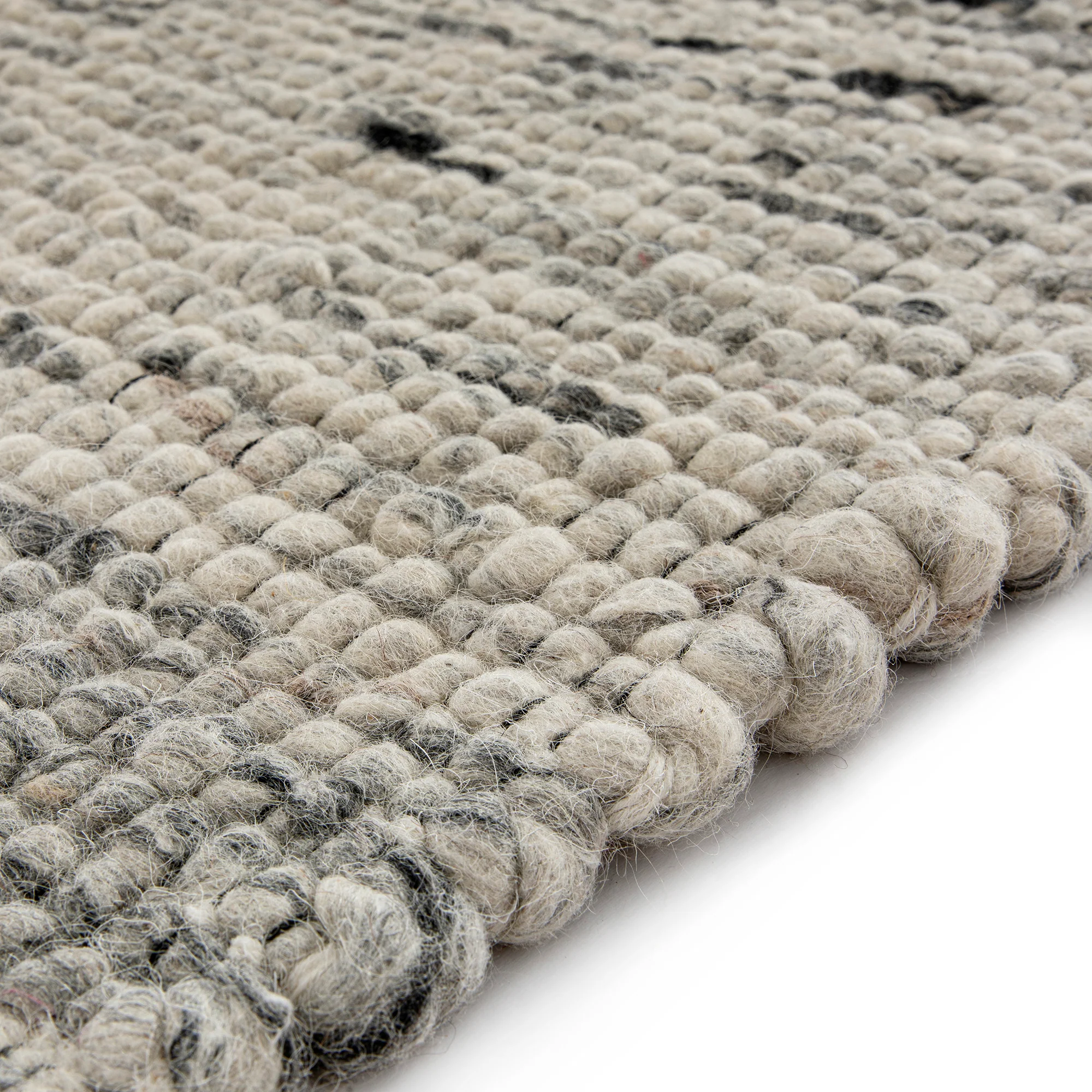 Indra Dark Grey Handwoven Wool Runner - Image 4