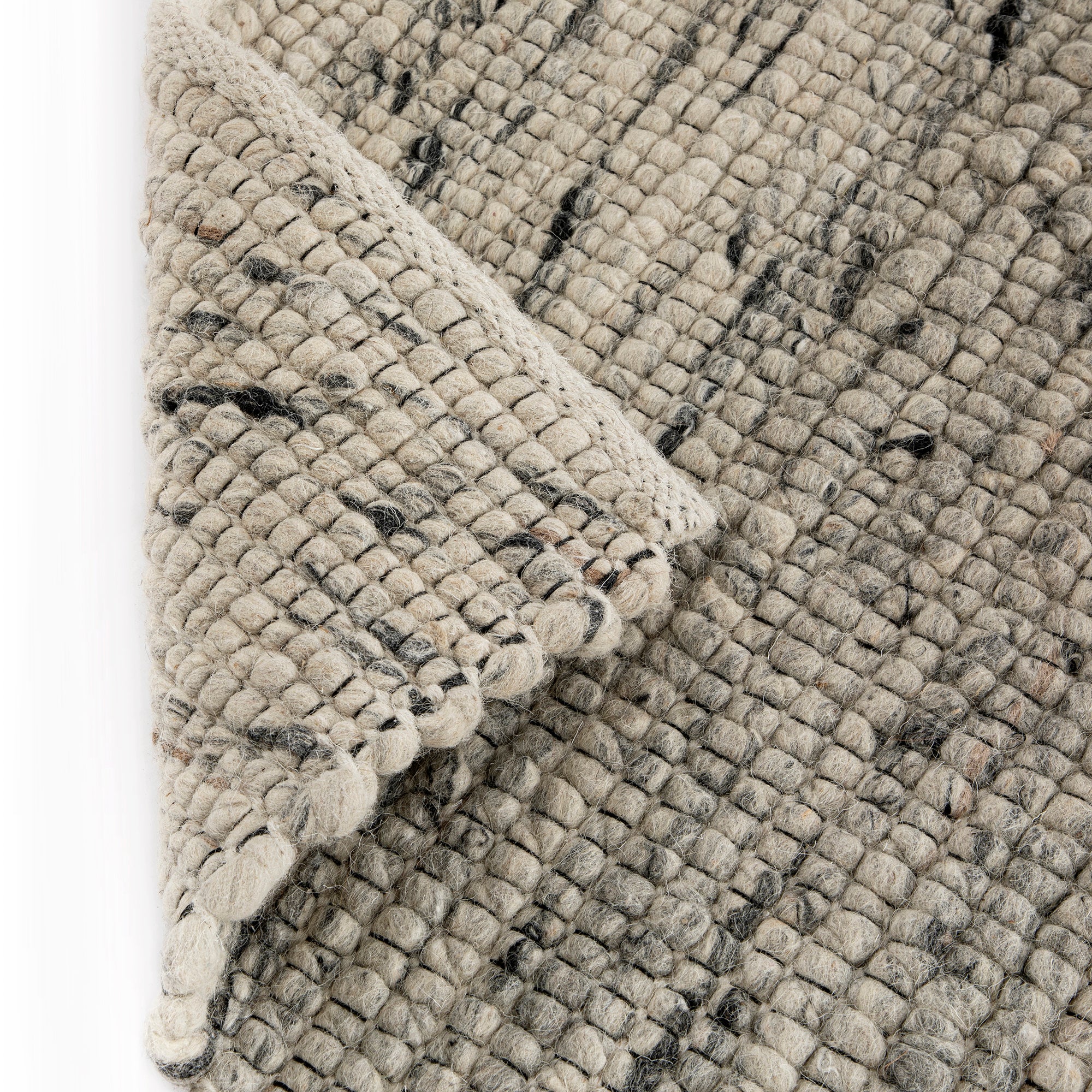 Indra Dark Grey Handwoven Wool Runner - Image 5