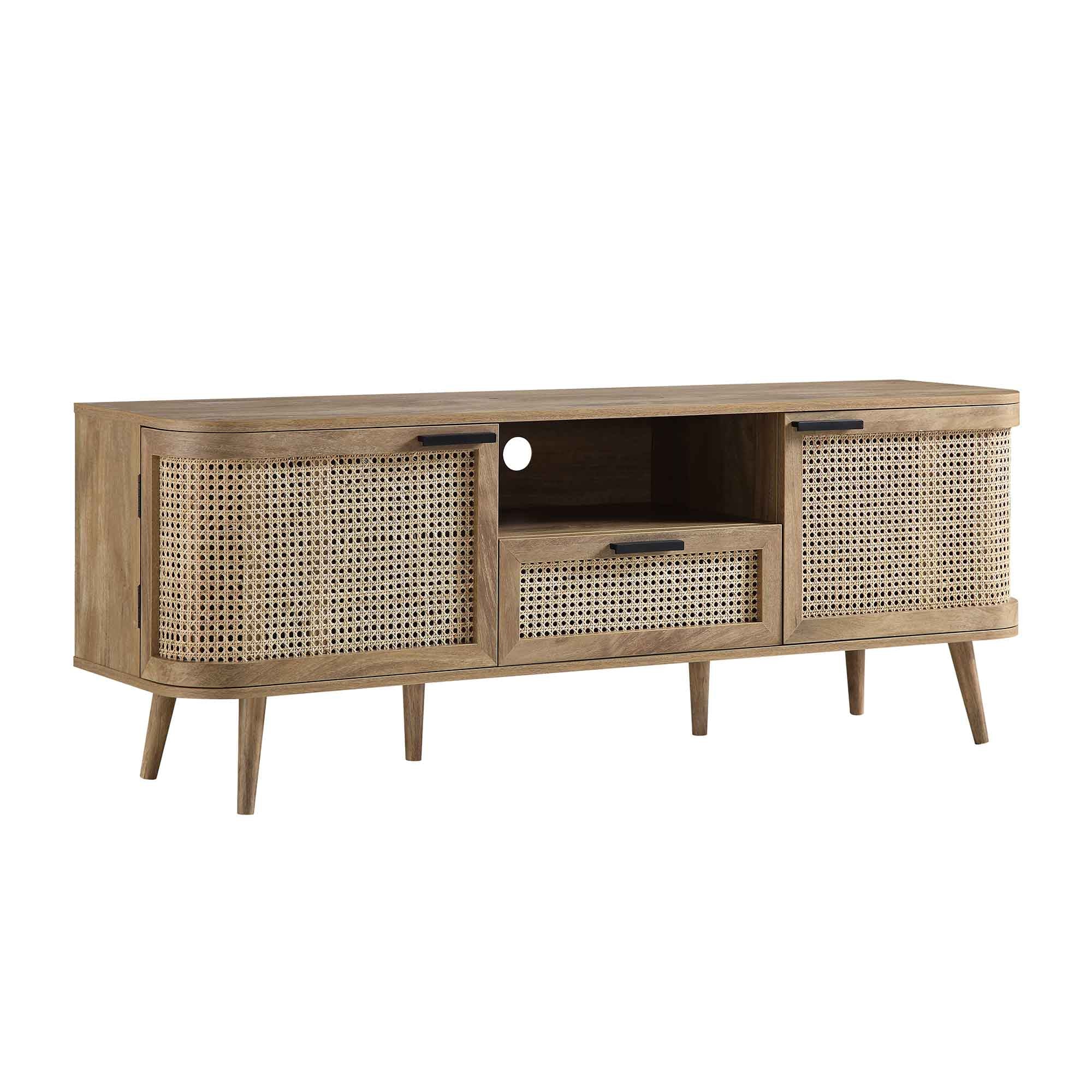 Izzy Curved Rattan 150cm TV Unit, Natural - Image 5