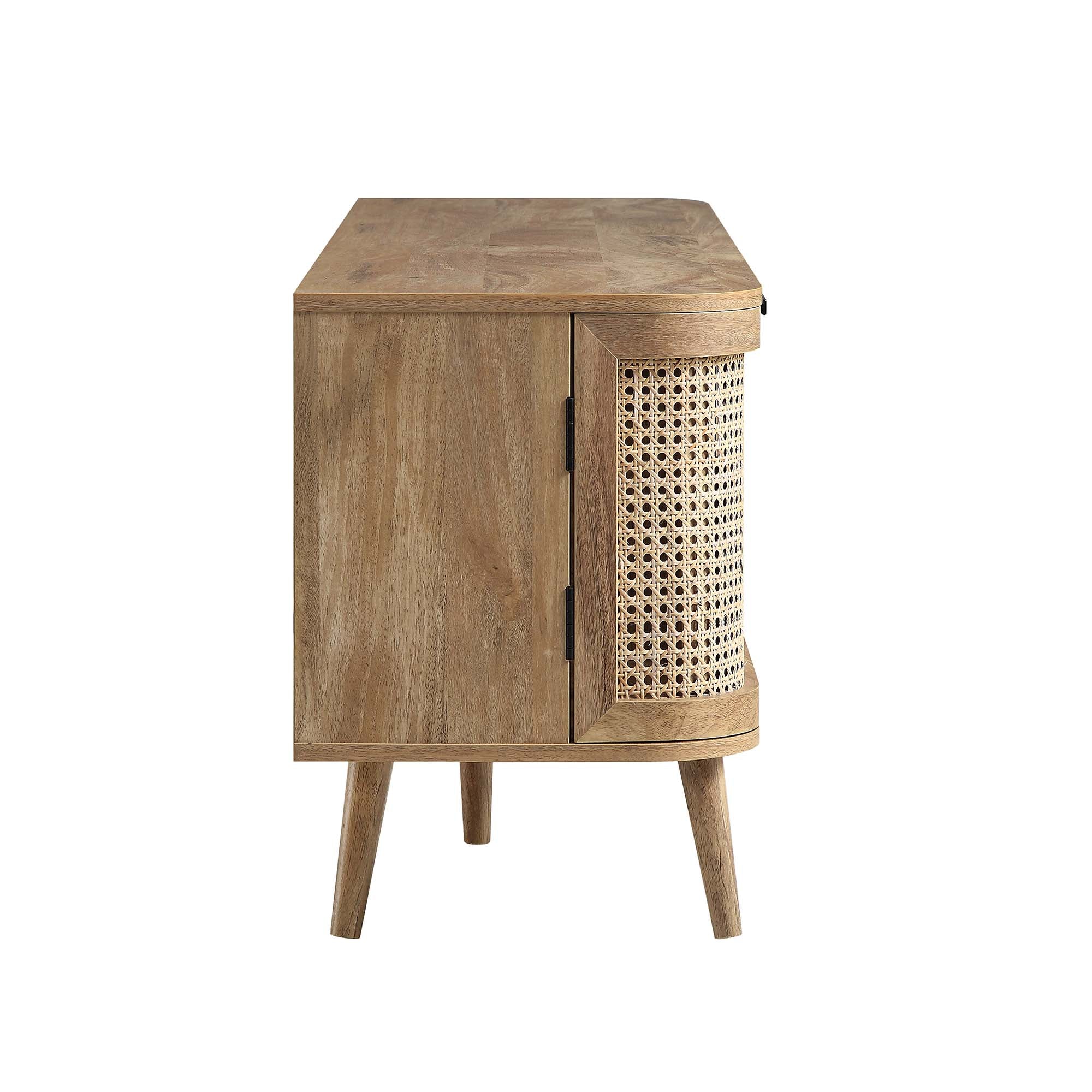 Izzy Curved Rattan 150cm TV Unit, Natural - Image 8