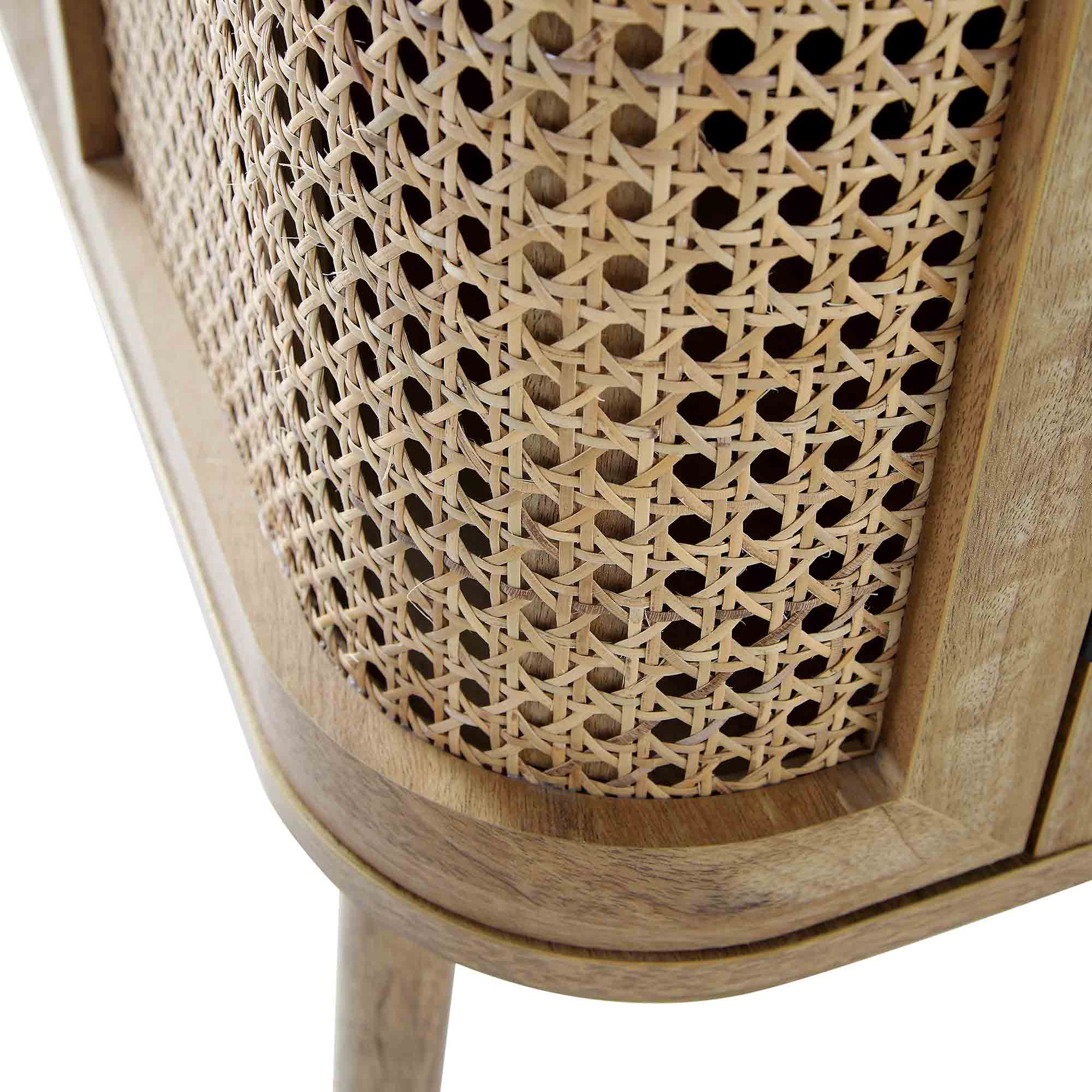 Izzy Curved Rattan 2-Door Buffet Sideboard, Natural - Image 15