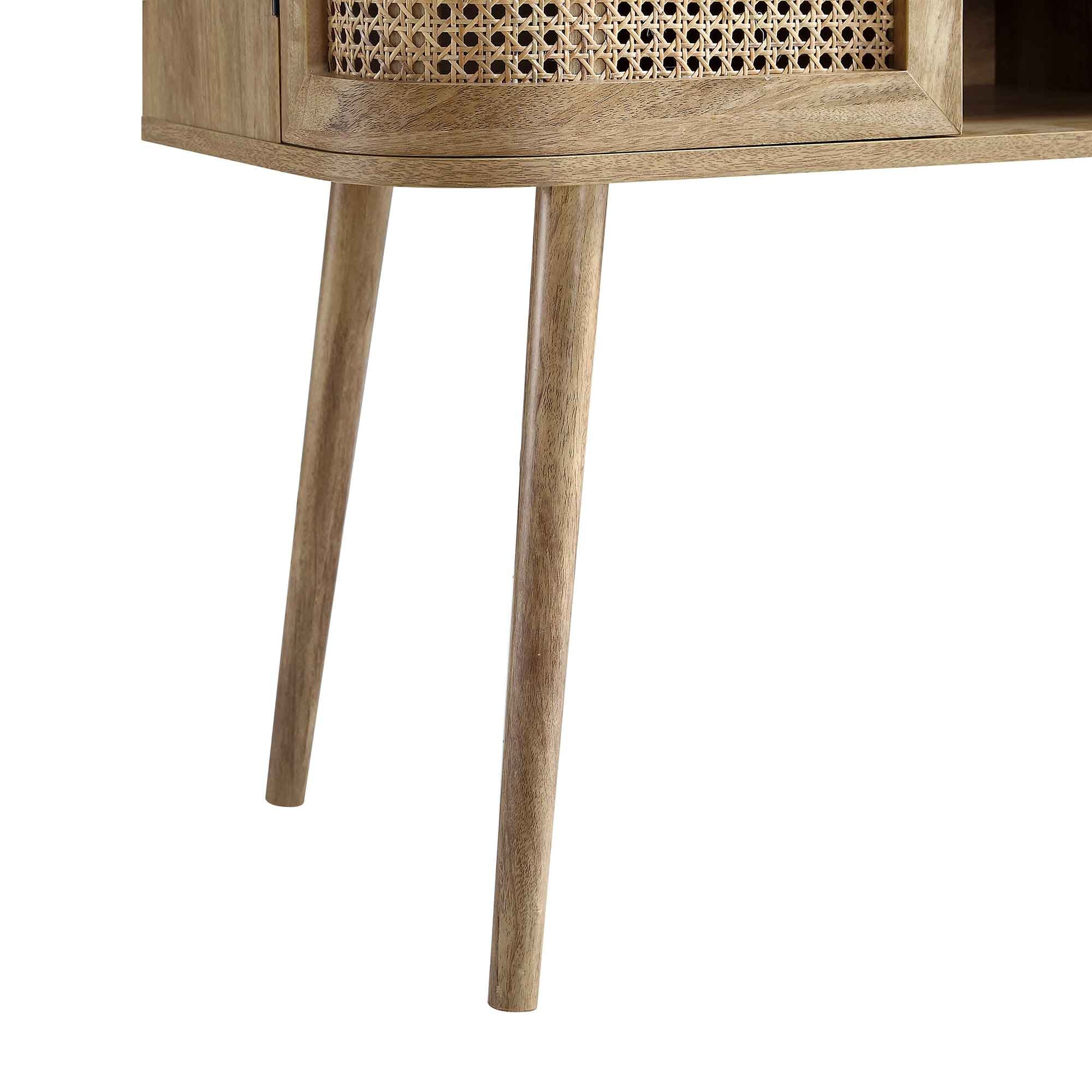 Izzy Curved Rattan 2-Door Buffet Sideboard, Natural - Image 16