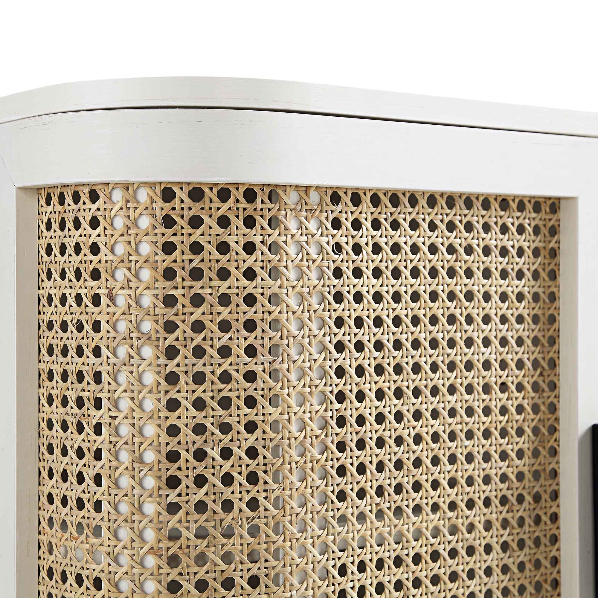 Izzy Curved Rattan 2-Door Buffet Sideboard, White - Image 13