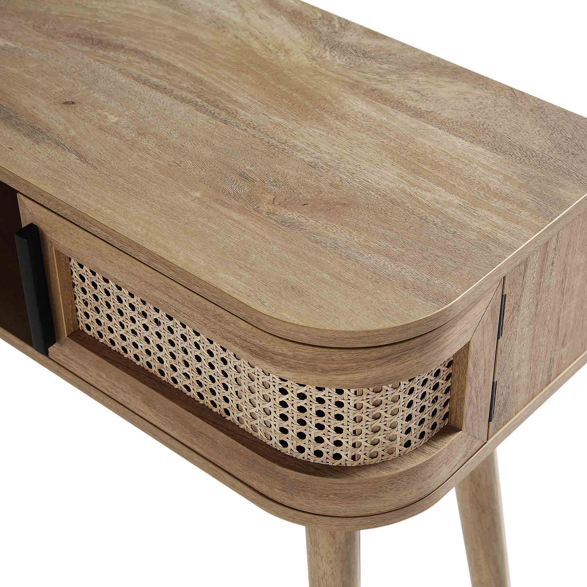 Izzy Curved Rattan 2-Door Table, Natural - Image 11