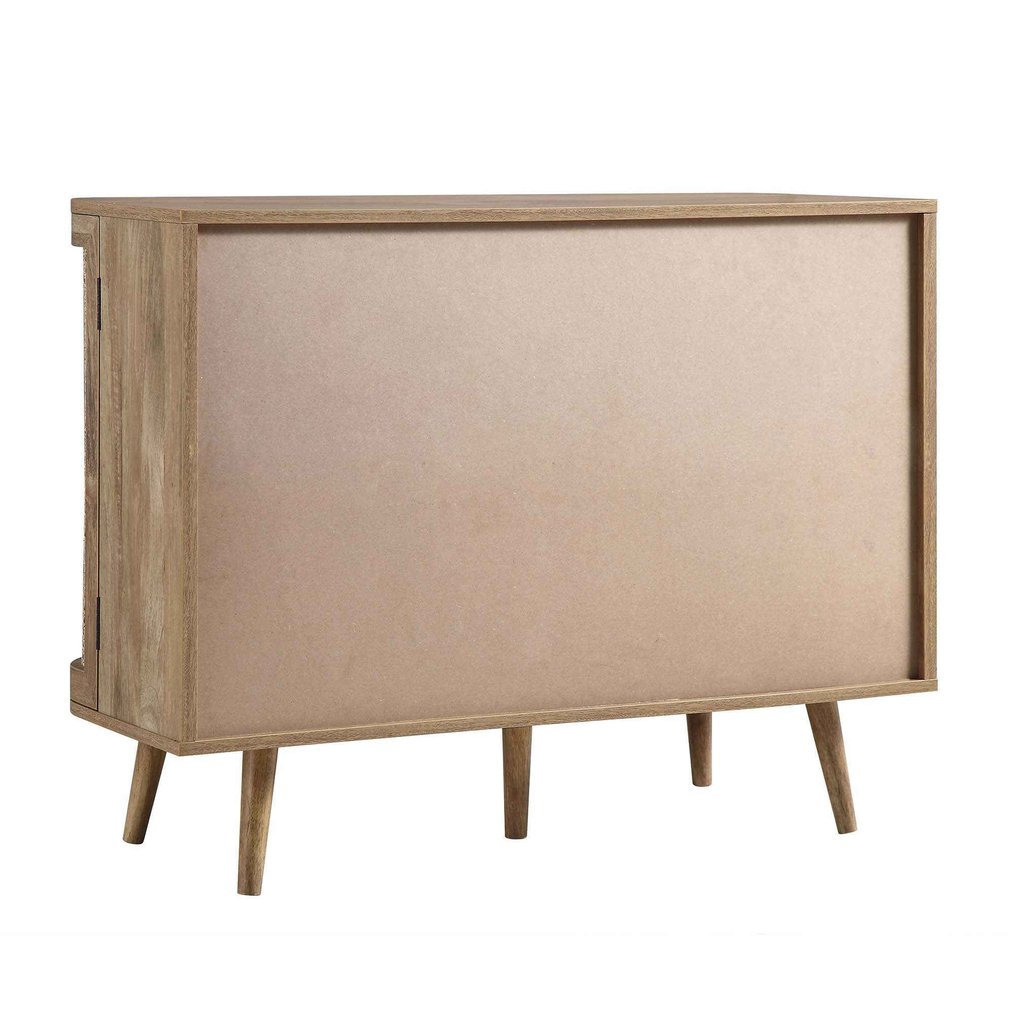 Izzy Curved Rattan 2-Door Small Sideboard, Natural - Image 10