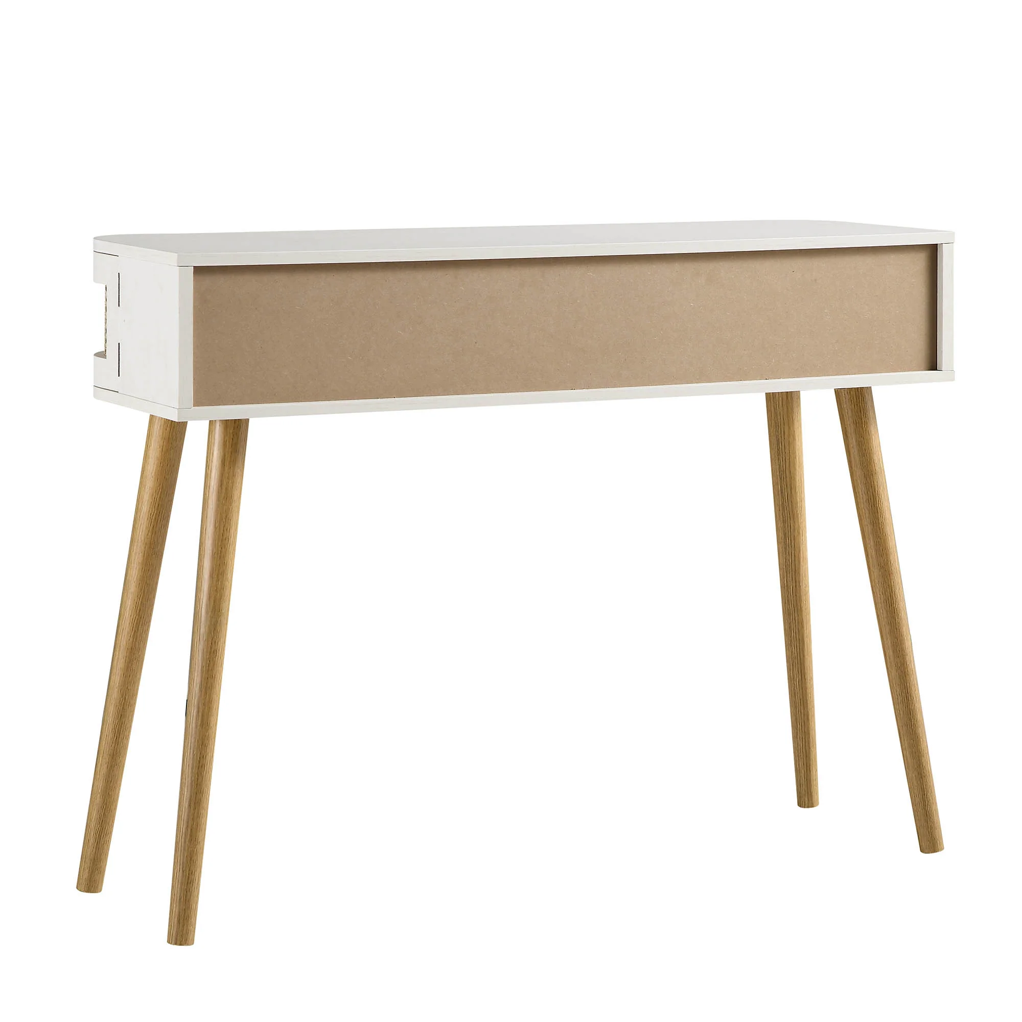 Izzy Curved Rattan 2-Door Table, White - Image 8