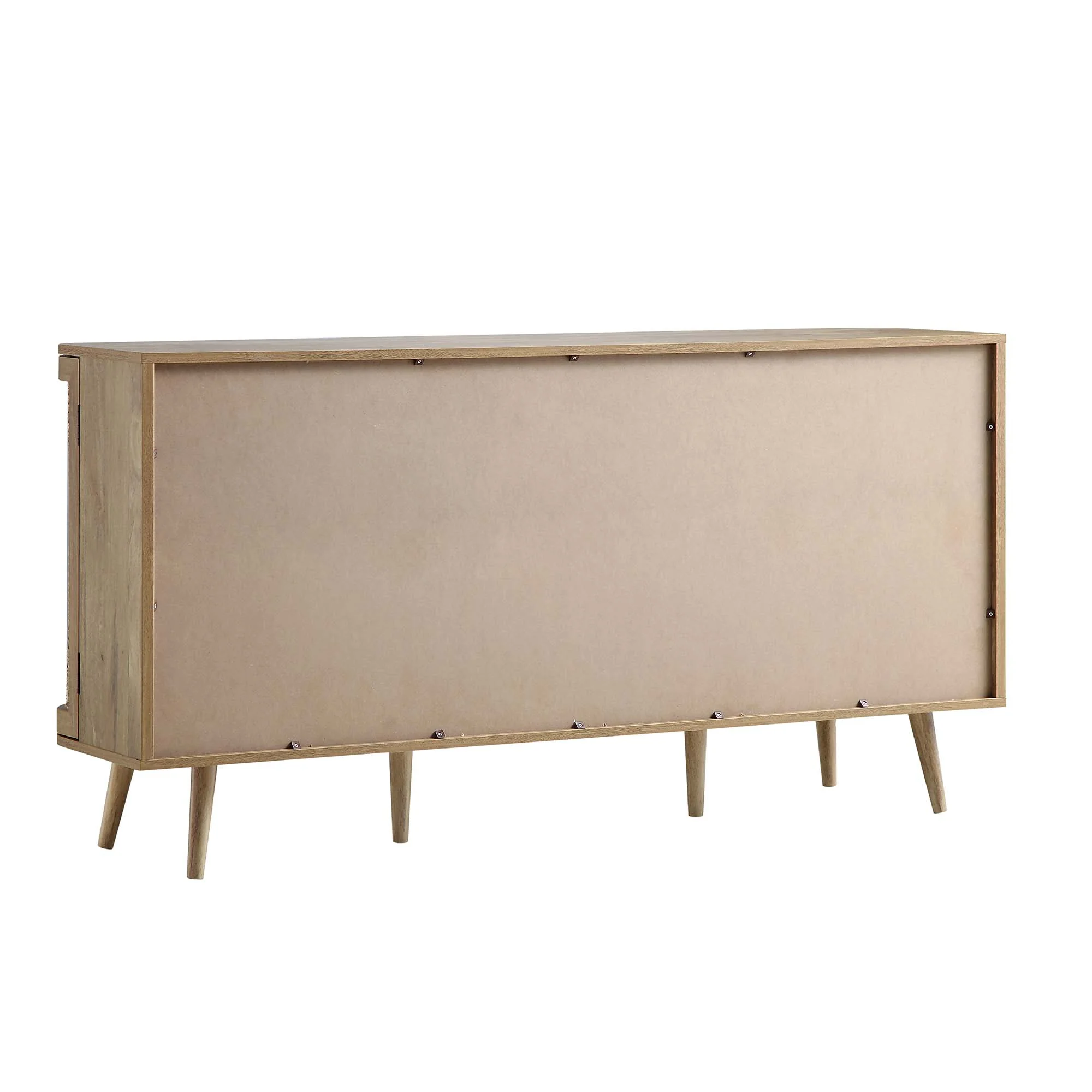 Izzy Curved Rattan Large 3-Door Sideboard, Natural - Image 10