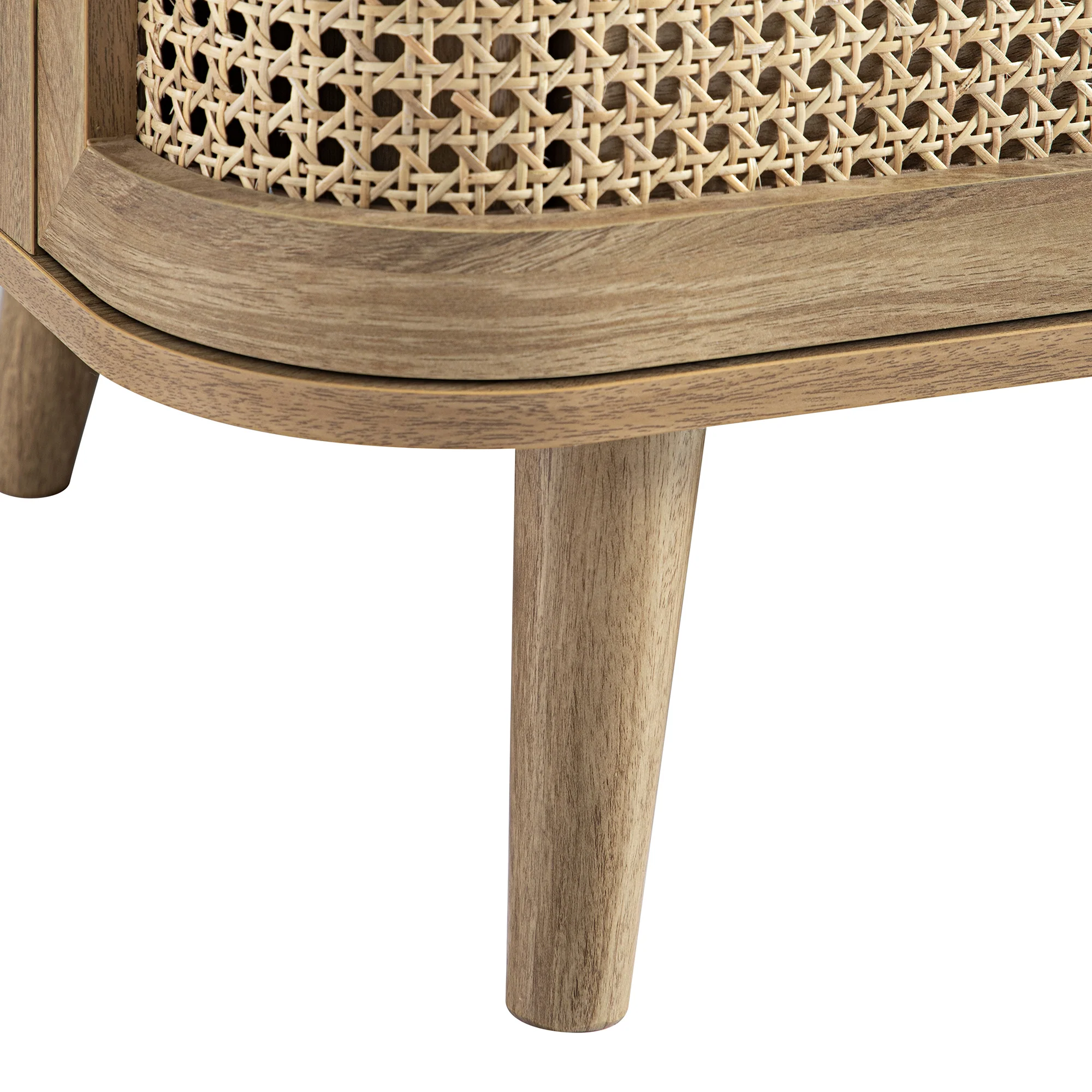Izzy Curved Rattan Chest of 3 Drawers, Natural - Image 15