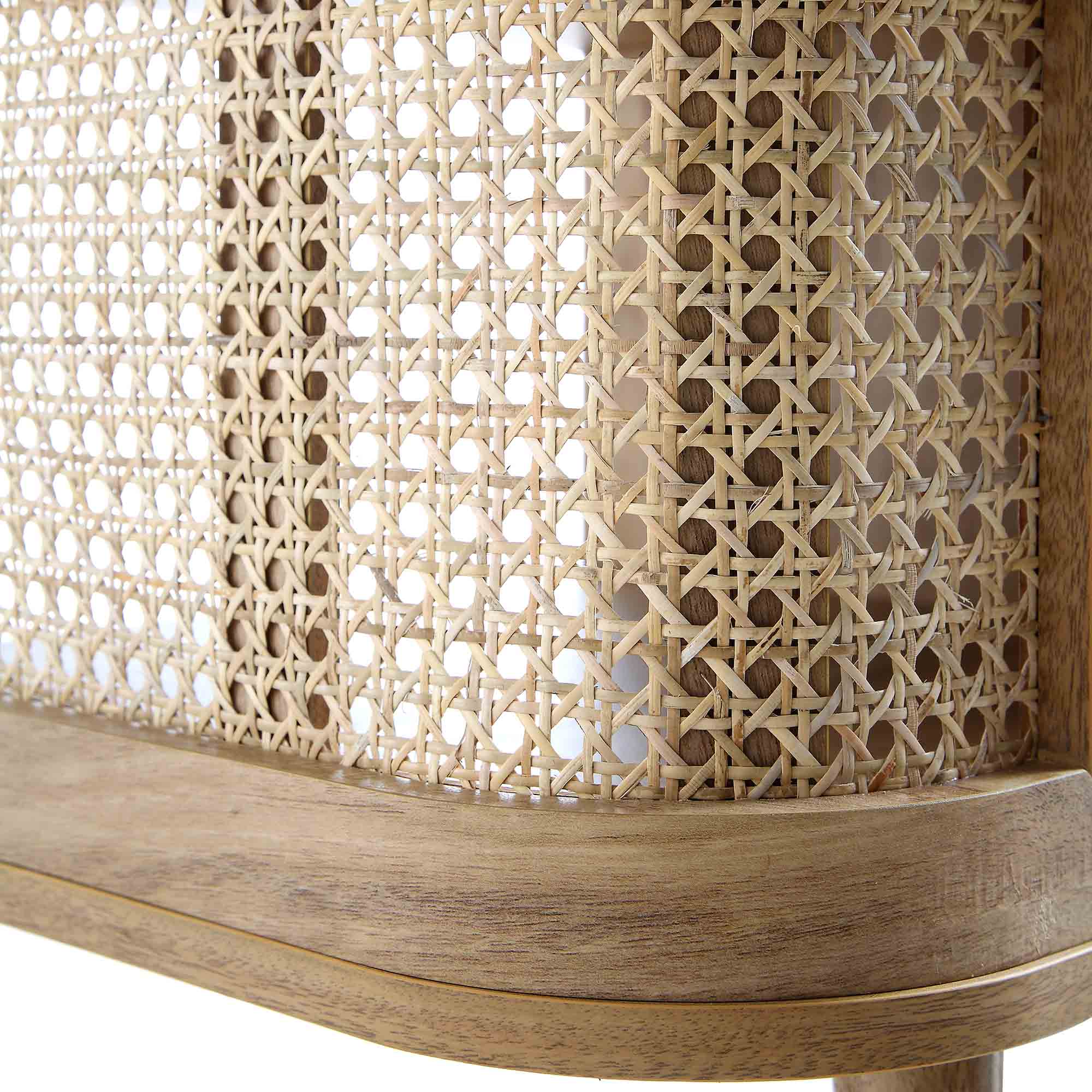 Izzy Curved Rattan Coffee Table, Natural - Image 10