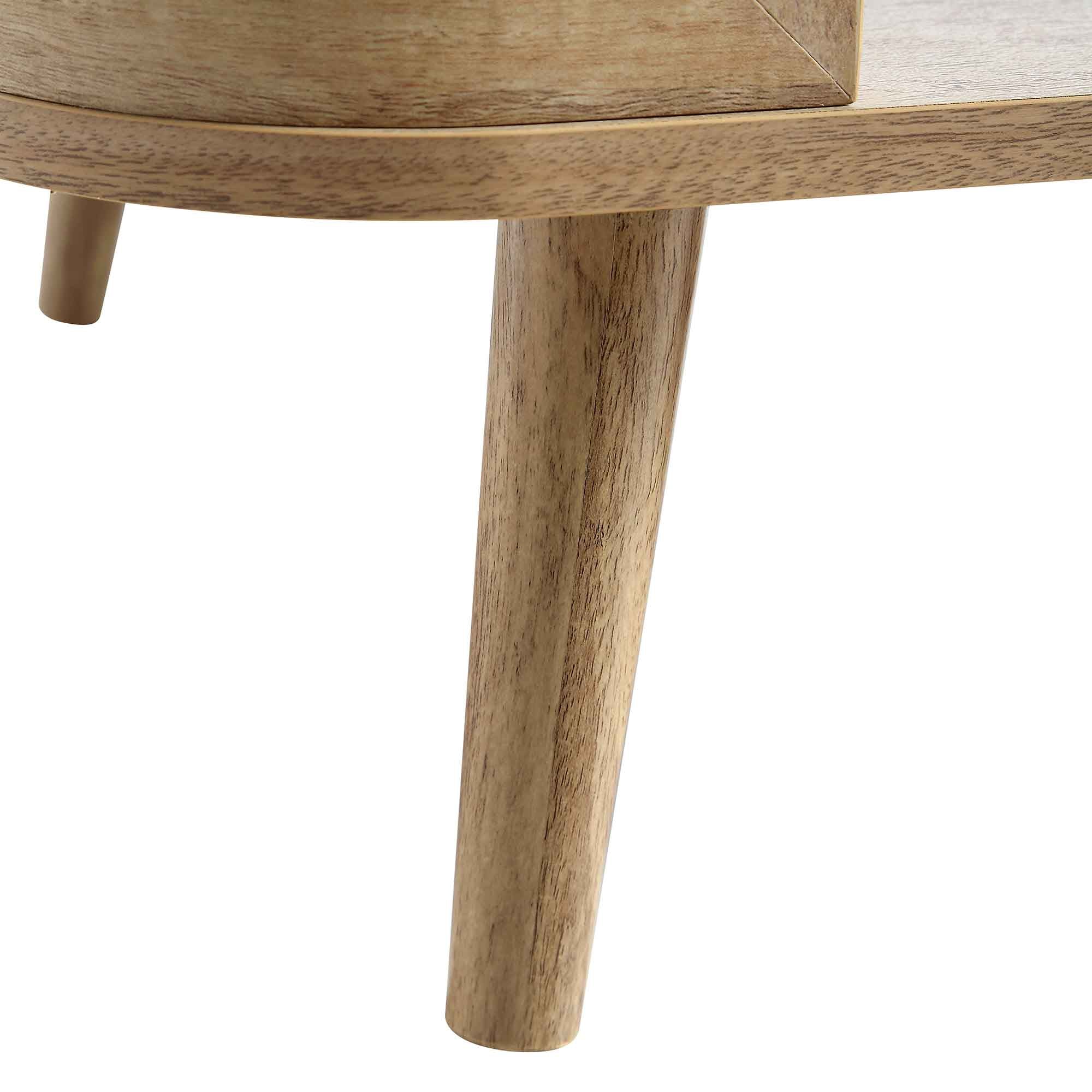 Izzy Curved Rattan Coffee Table, Natural - Image 11