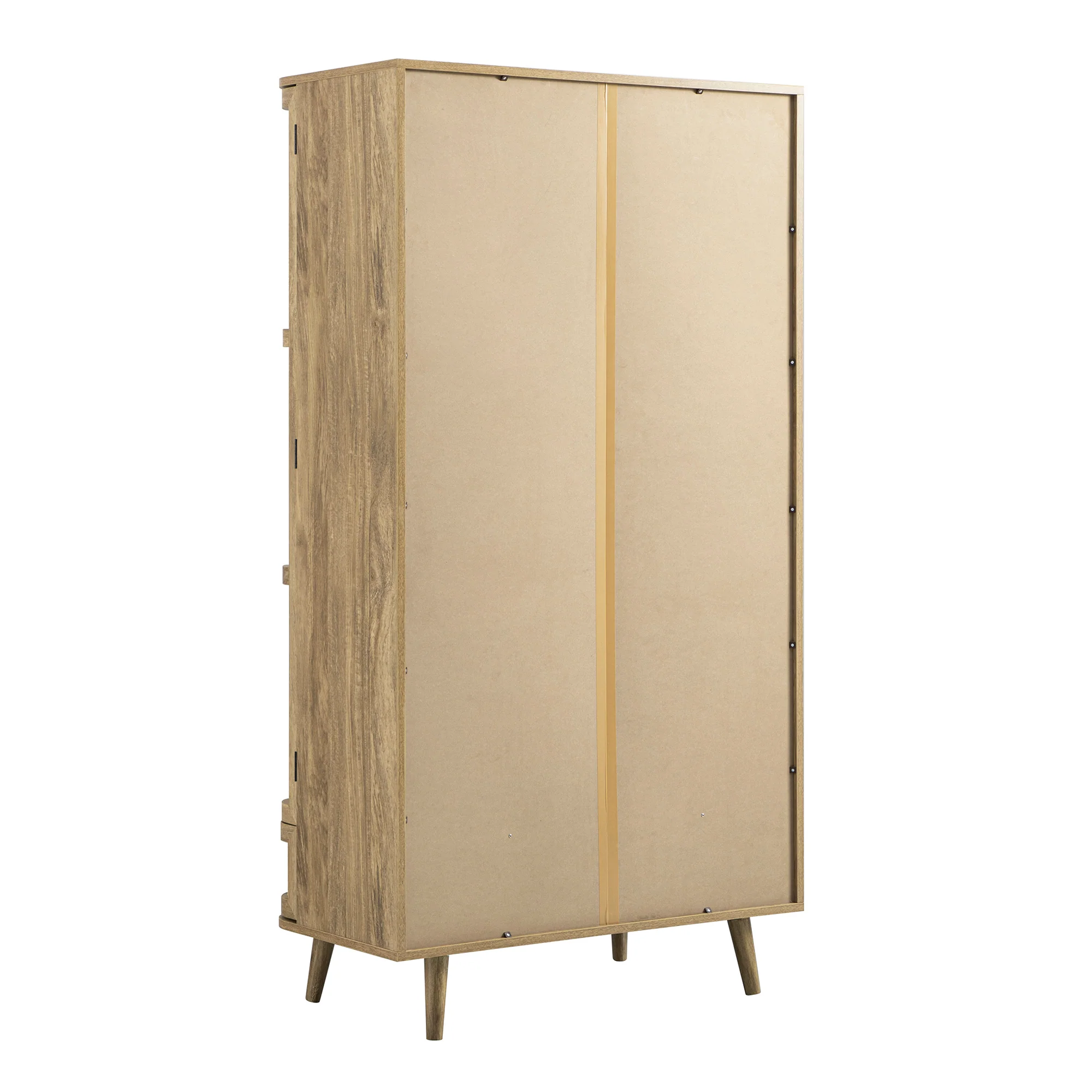 Izzy Curved Rattan Double Wardrobe, Natural - Image 14