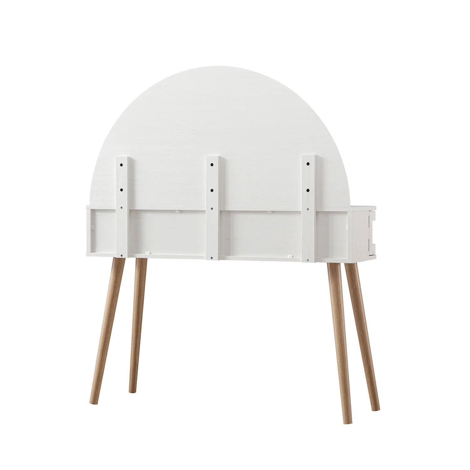Izzy Curved Rattan Dressing Table, White - Image 13