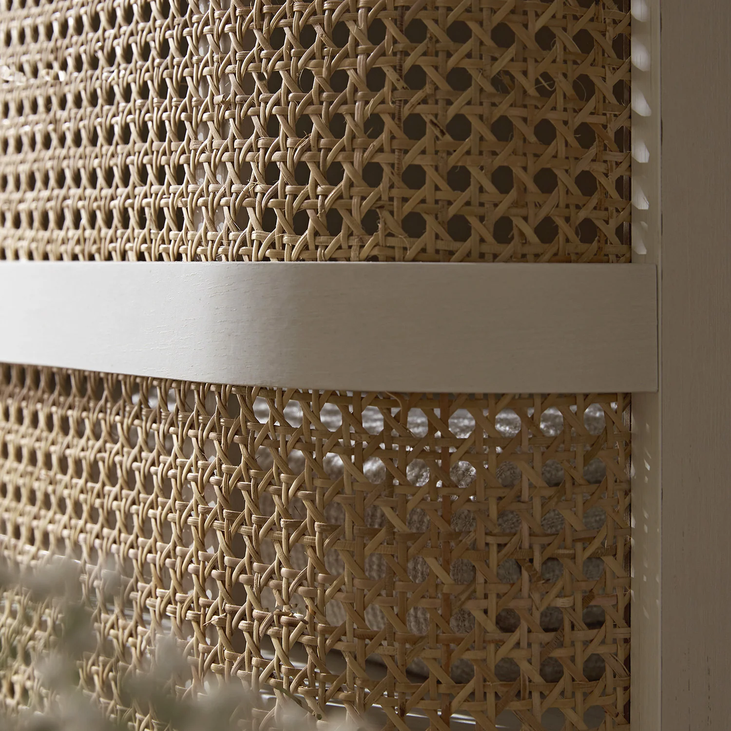Izzy Curved Rattan Triple Wardrobe, White - Image 7