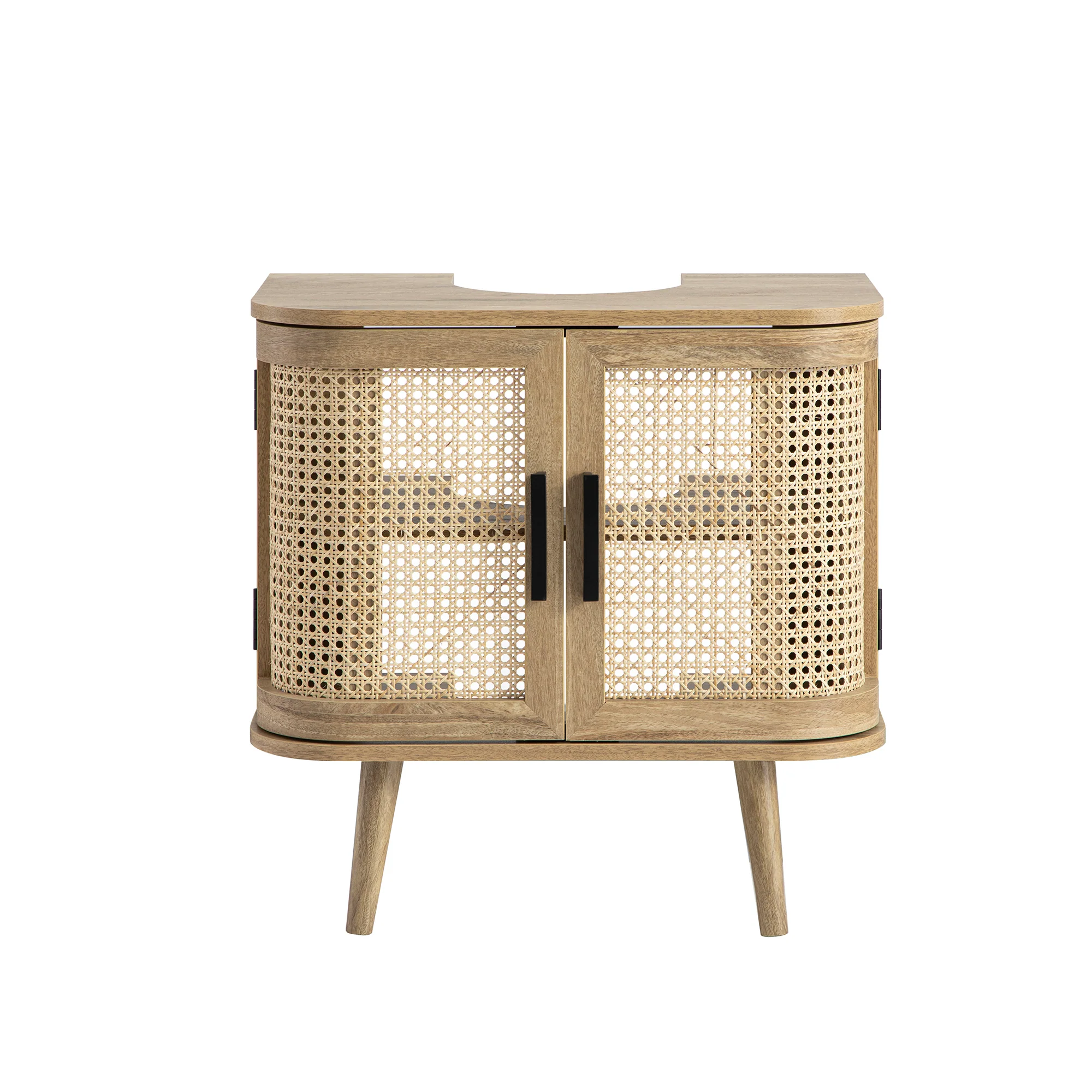 Izzy Curved Rattan Undersink Unit, Natural - Image 7