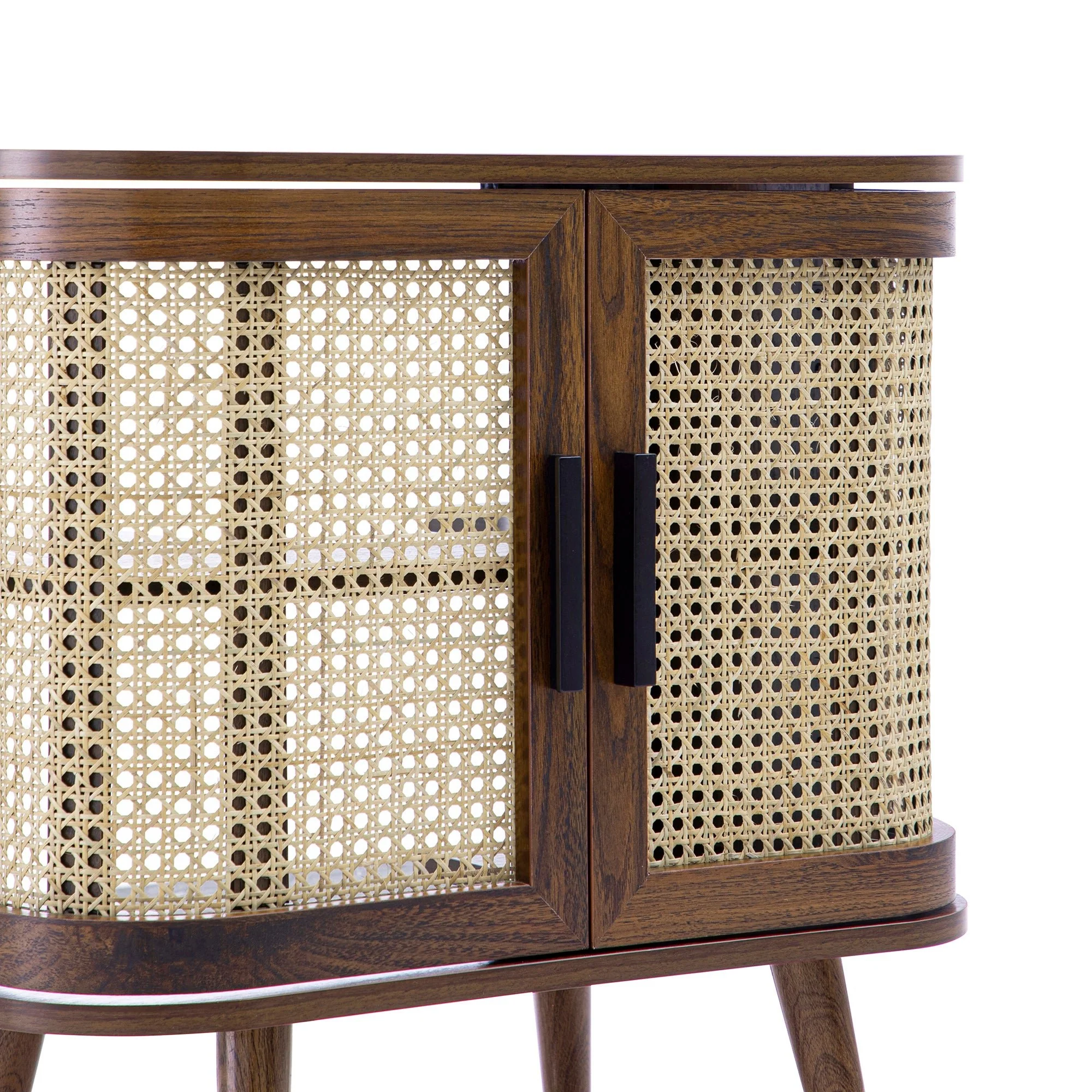Izzy Curved Rattan Undersink Unit, Walnut - Image 15