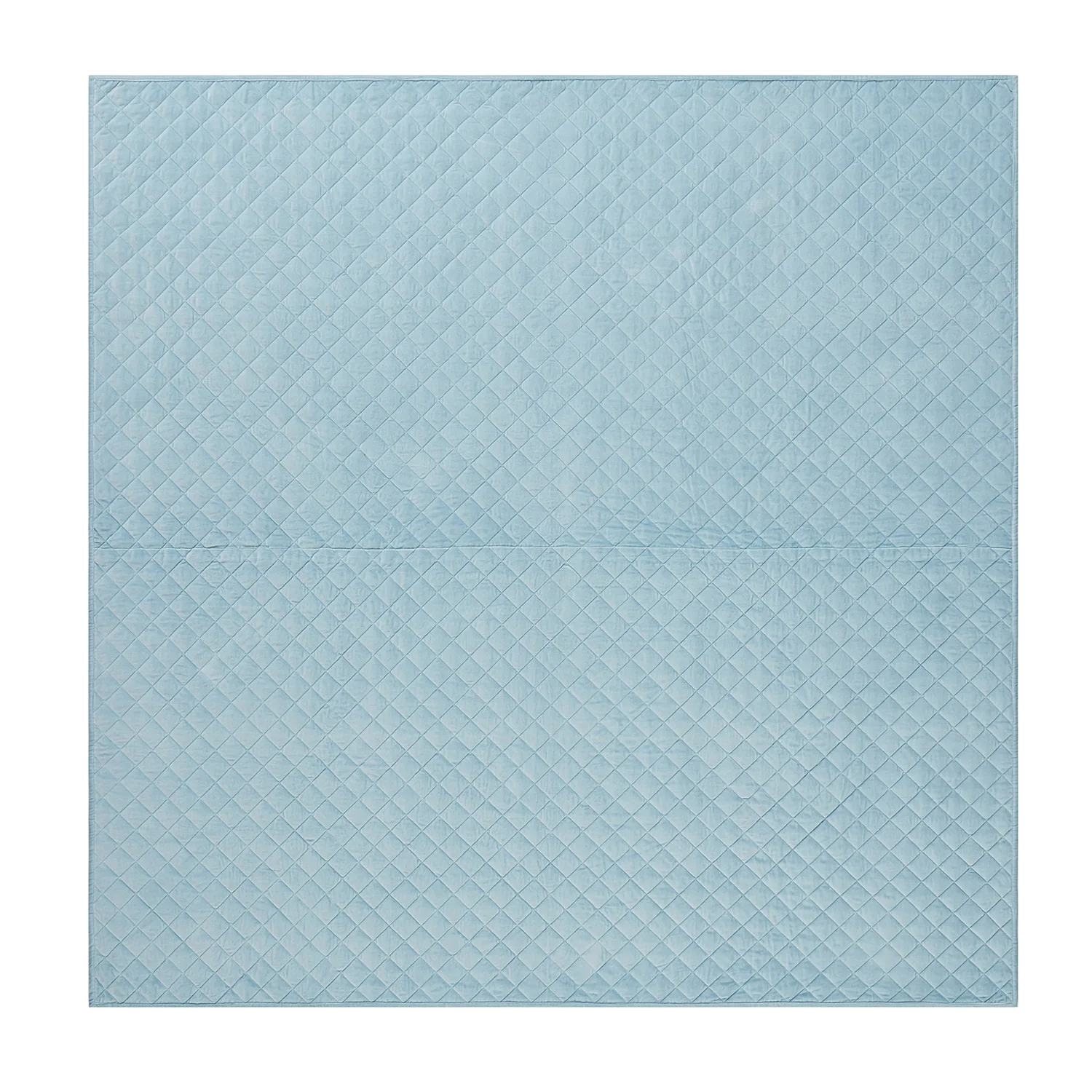 Jaipur Serenity Sky Blue Quilted Reversible Cotton Bedspread - Image 4