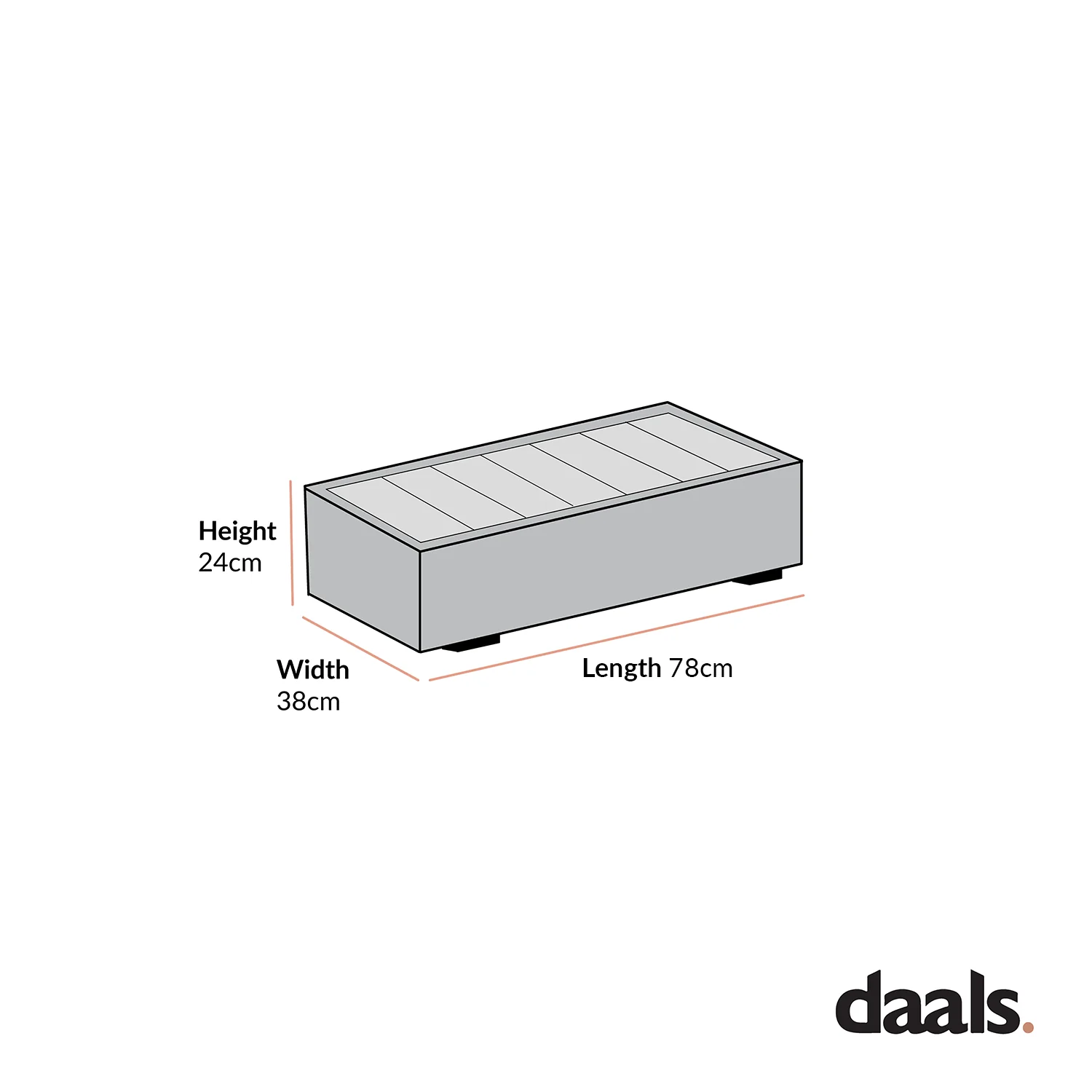 Jardin Aluminium Outdoor Side Table, Granite - Image 4