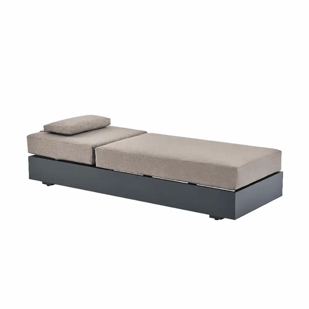 Jardin Aluminium Outdoor Sun Lounger, Granite - Image 6