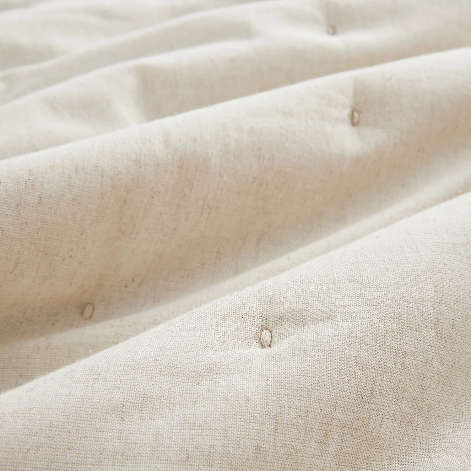 Jasmina Cream Floral Embroidered Quilted Linen Blend Bedspread - Image 6