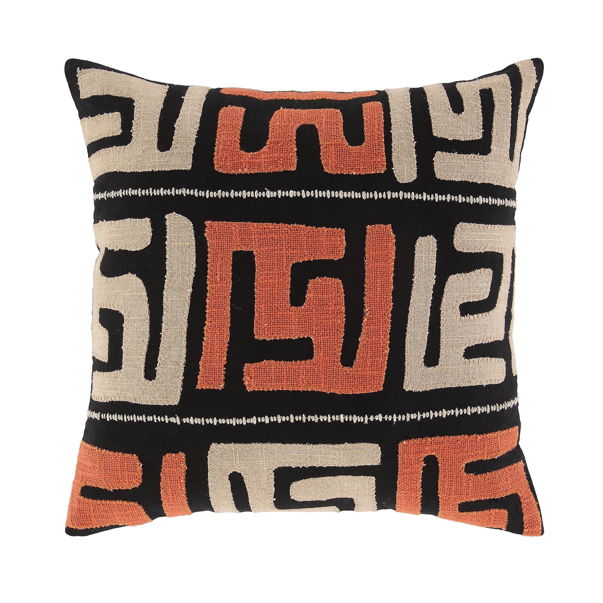 Javari Burnt Terracotta Appliqué Cushion - Image 3
