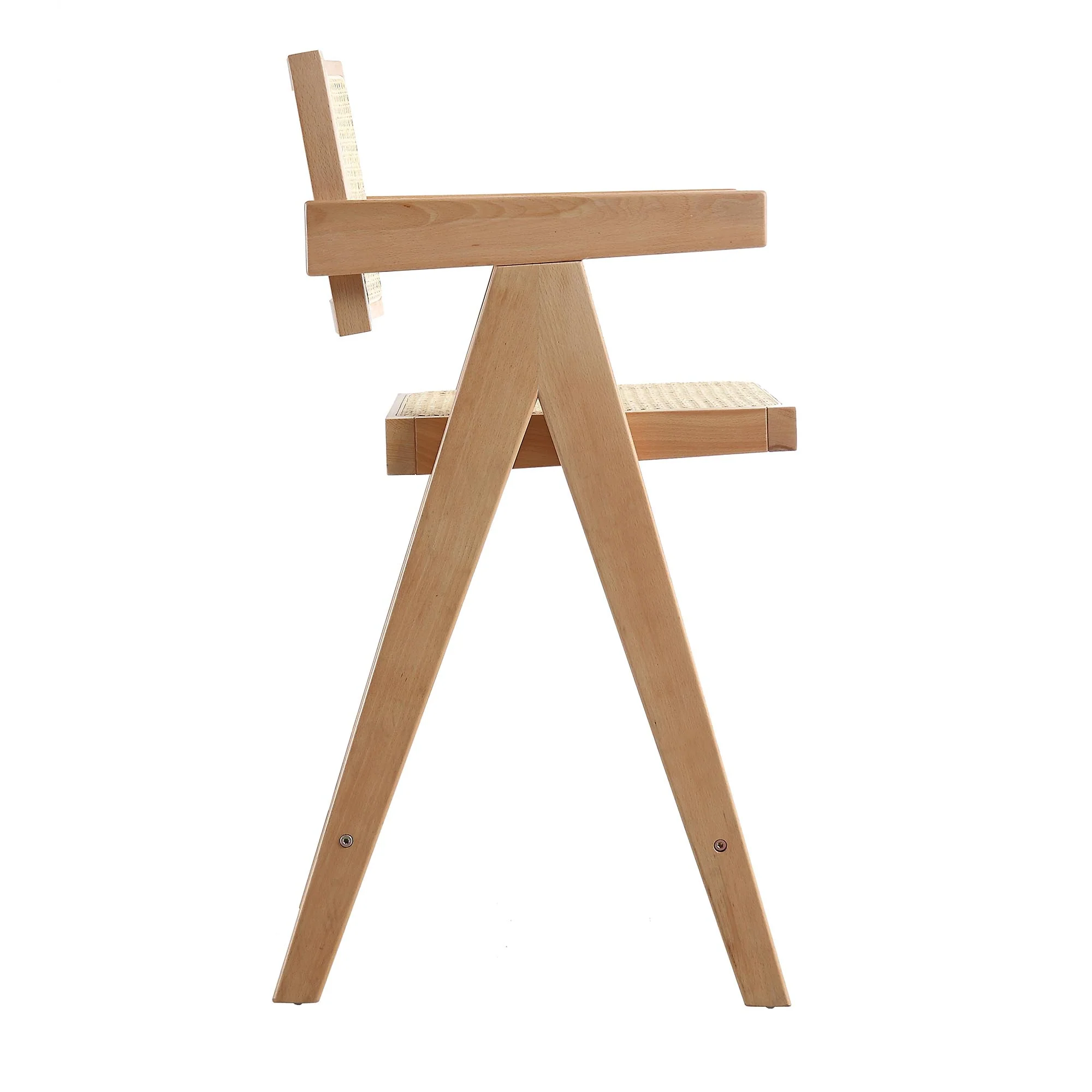 Jeanne Natural Colour Cane Rattan Solid Beech Wood Counter Stool - Image 7