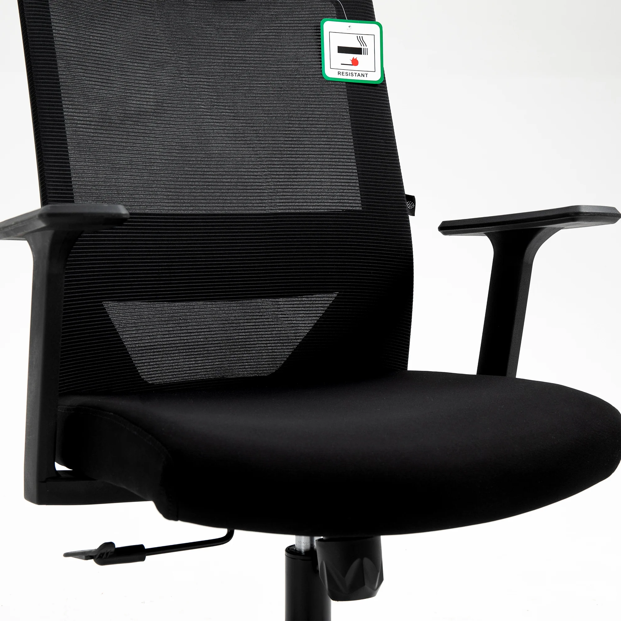 Joni High Back Mesh Office Chair with Headrest in Black - Image 6