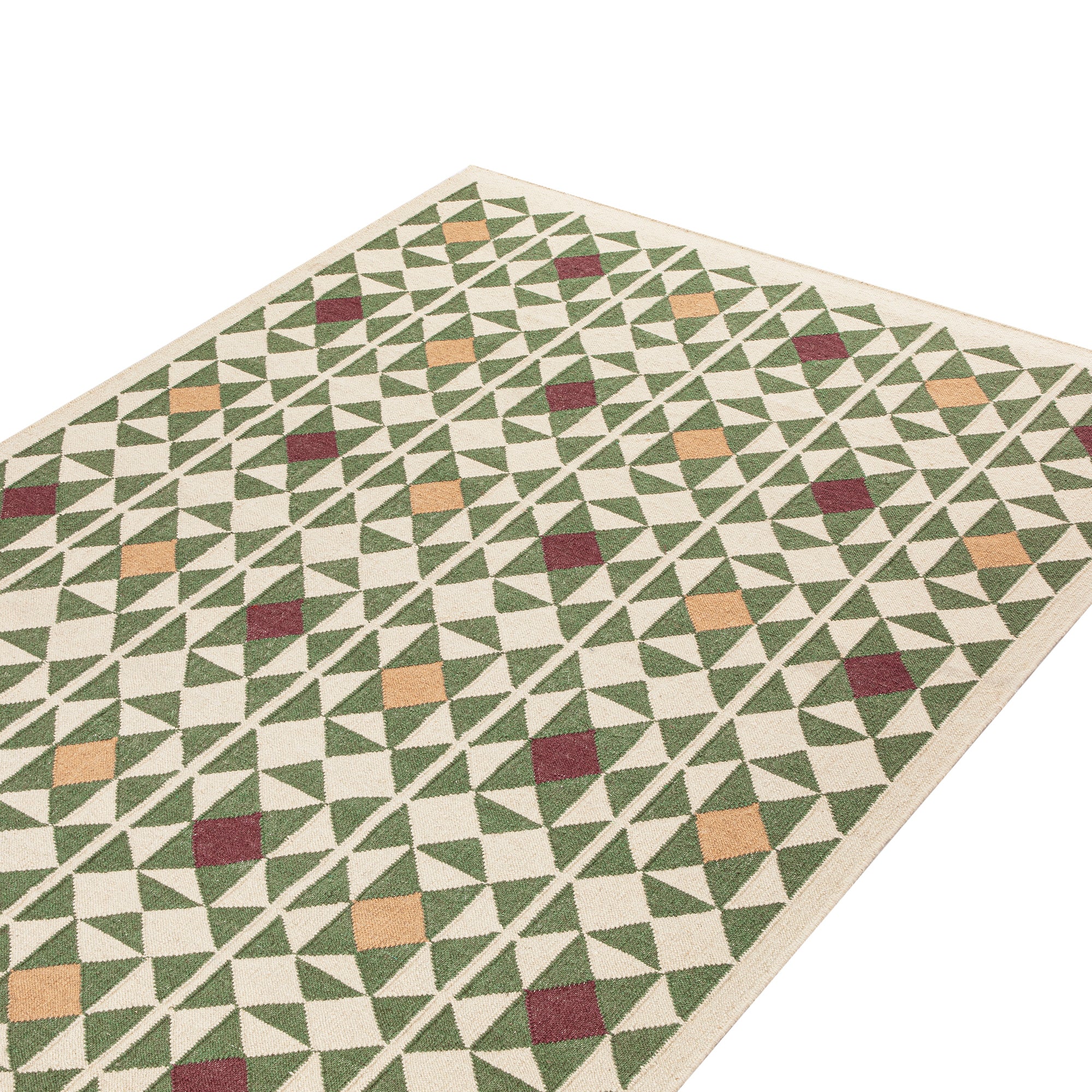 Kamala Geometric Handwoven Wool Rug - Image 4
