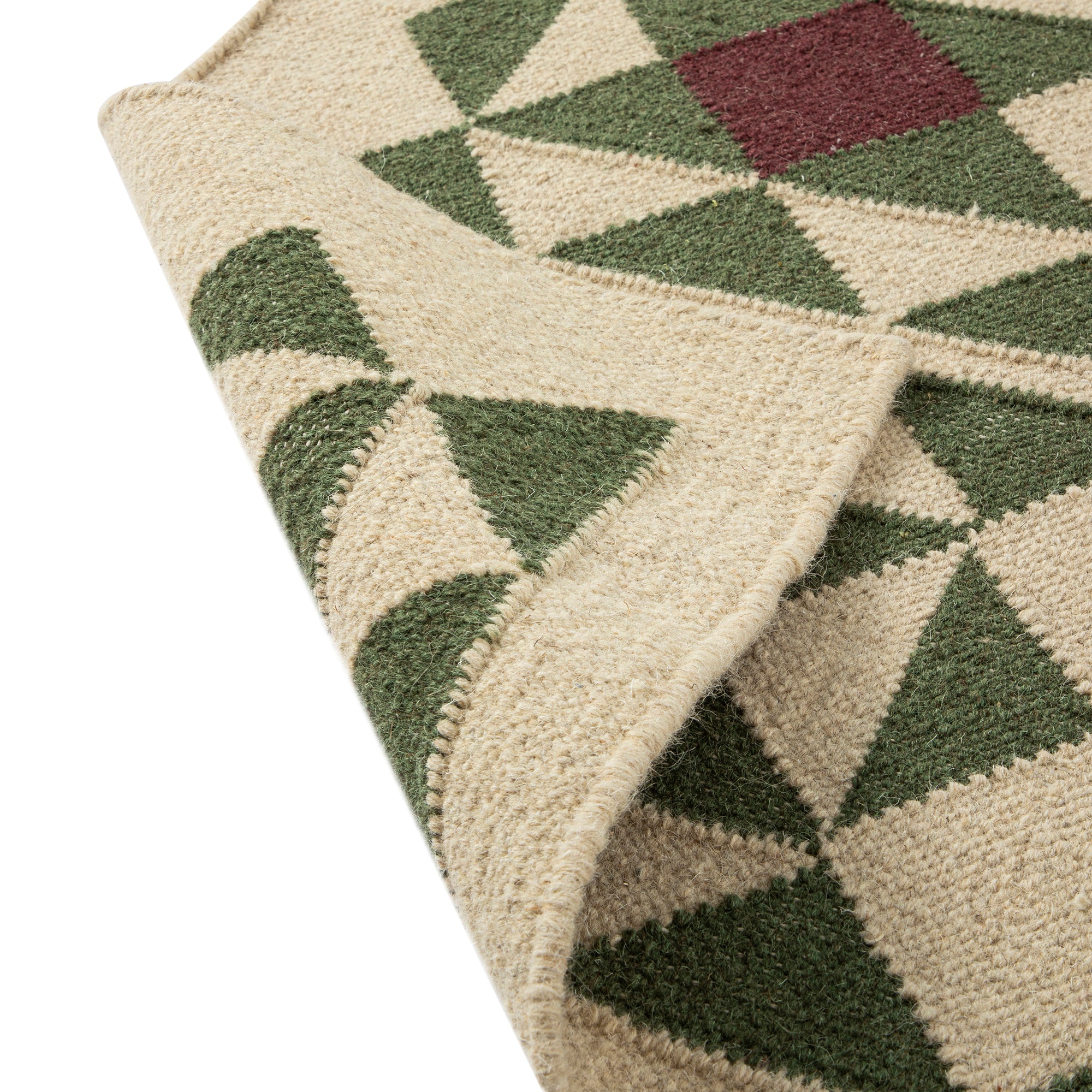 Kamala Geometric Handwoven Wool Rug - Image 7