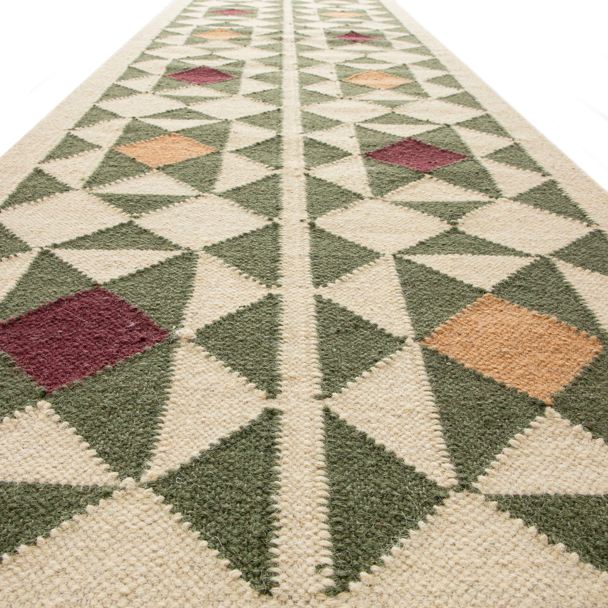Kamala Geometric Handwoven Wool Runner - Image 4