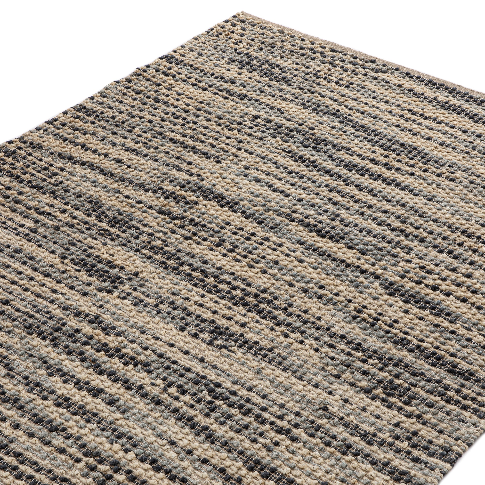 Kansas Bobble Grey Hemp & Cotton Handwoven Rug - Image 3