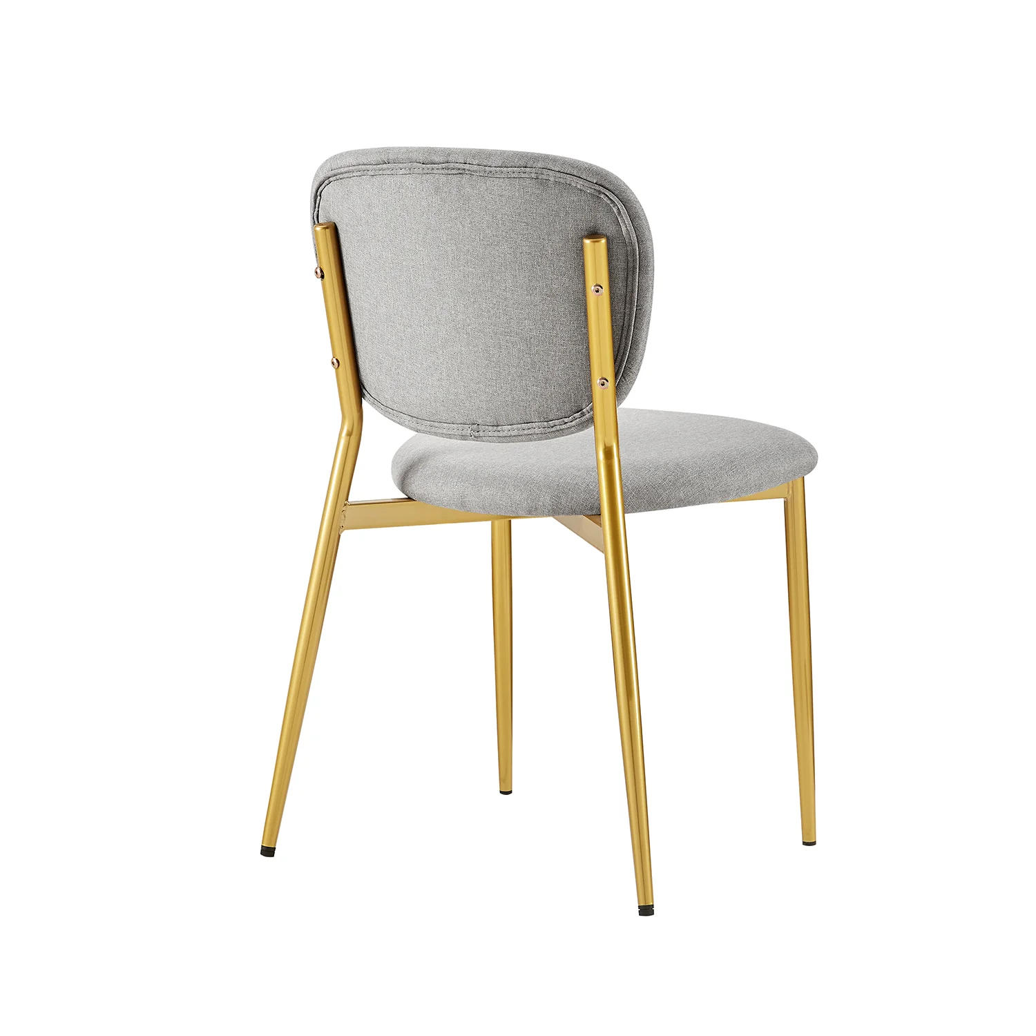 Kelmarsh Set of 2 Light Grey Fabric Upholstered Dining Chairs - Image 7