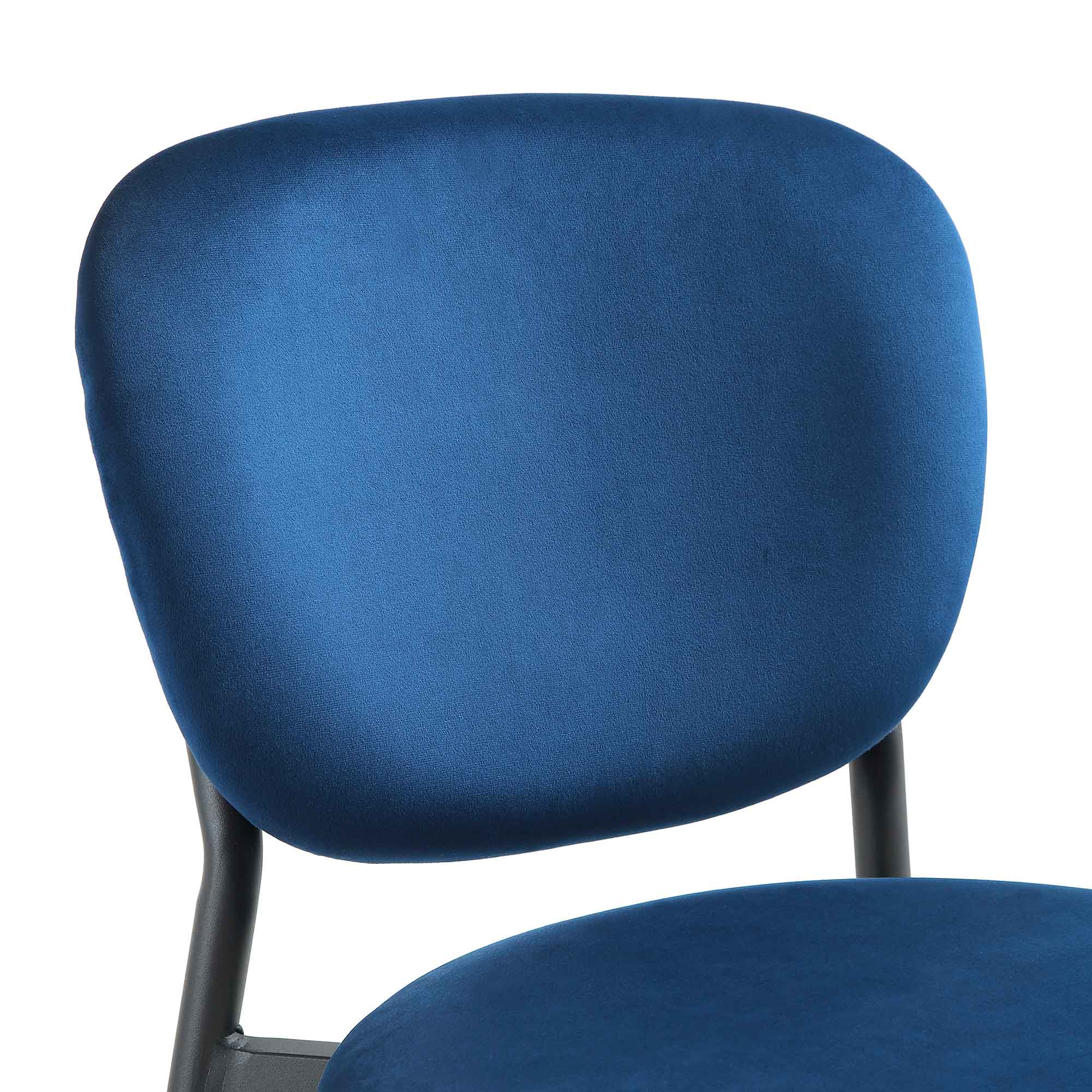Kelmarsh Set of 2 Navy Blue Velvet Upholstered Dining Chairs - Image 9