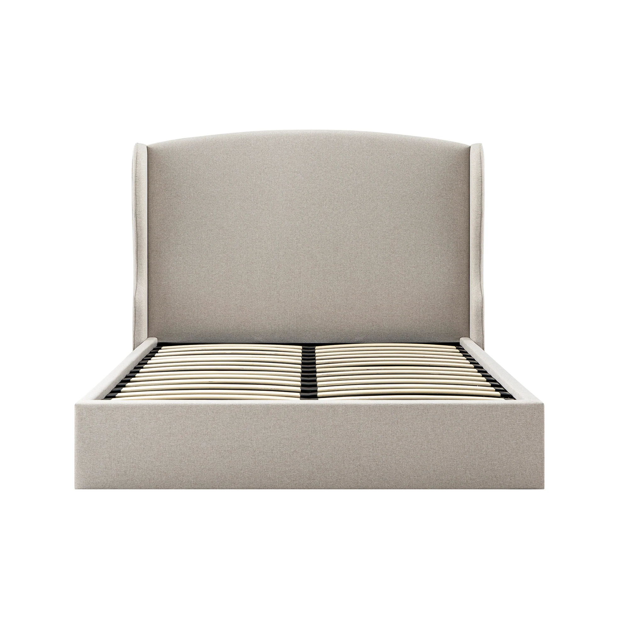 Kimberly Winged Upholstered Storage Bed, Sand Fabric - Image 8