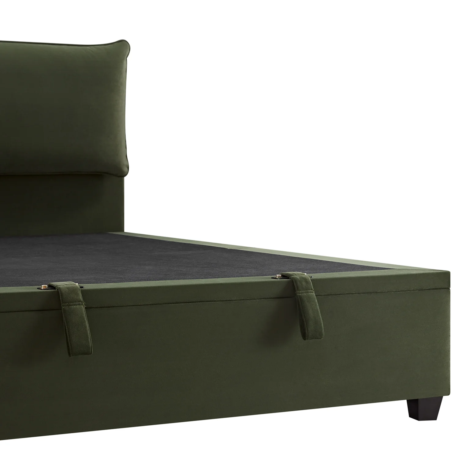 Kricia Upholstered Storage Bed with Pillow Headboard, Moss Green Velvet - Image 19