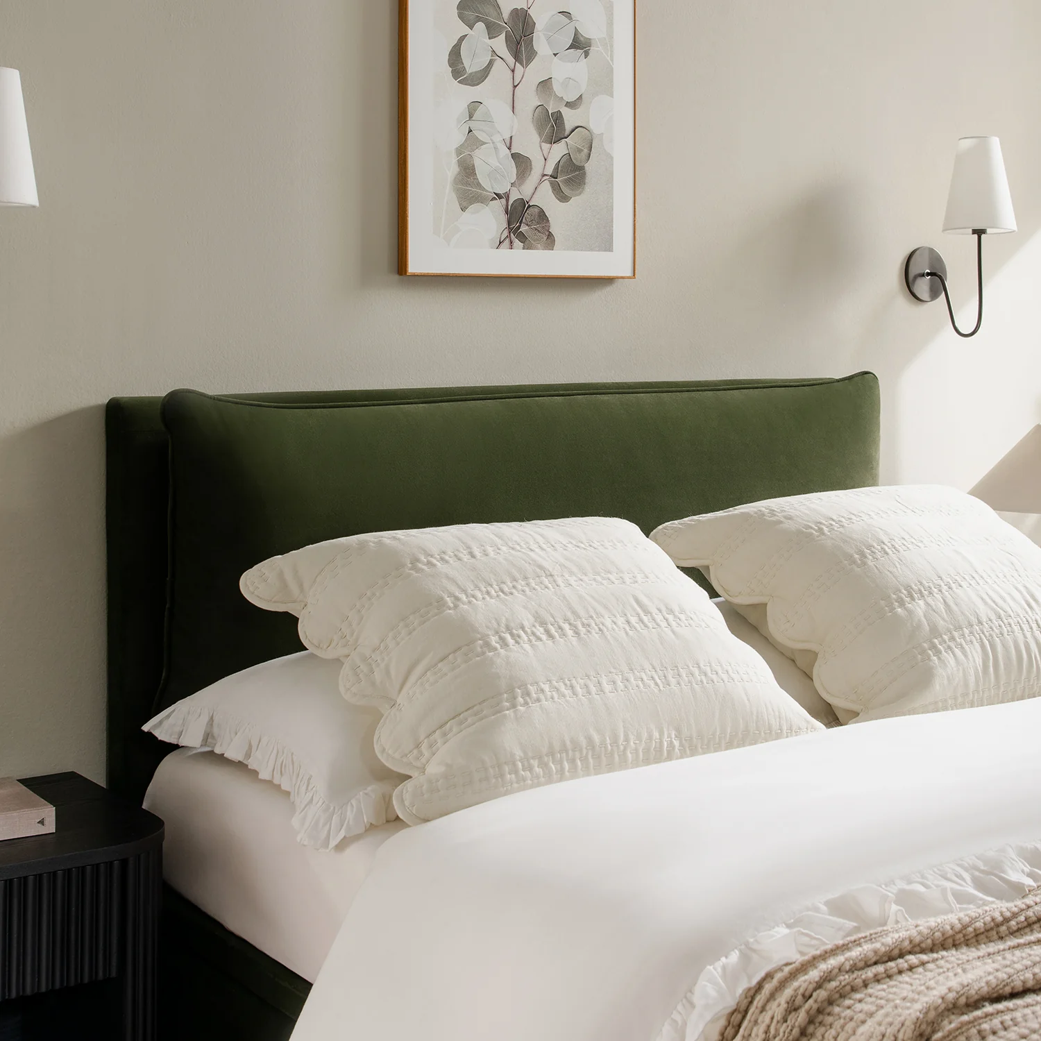 Kricia Upholstered Storage Bed with Pillow Headboard, Moss Green Velvet - Image 5