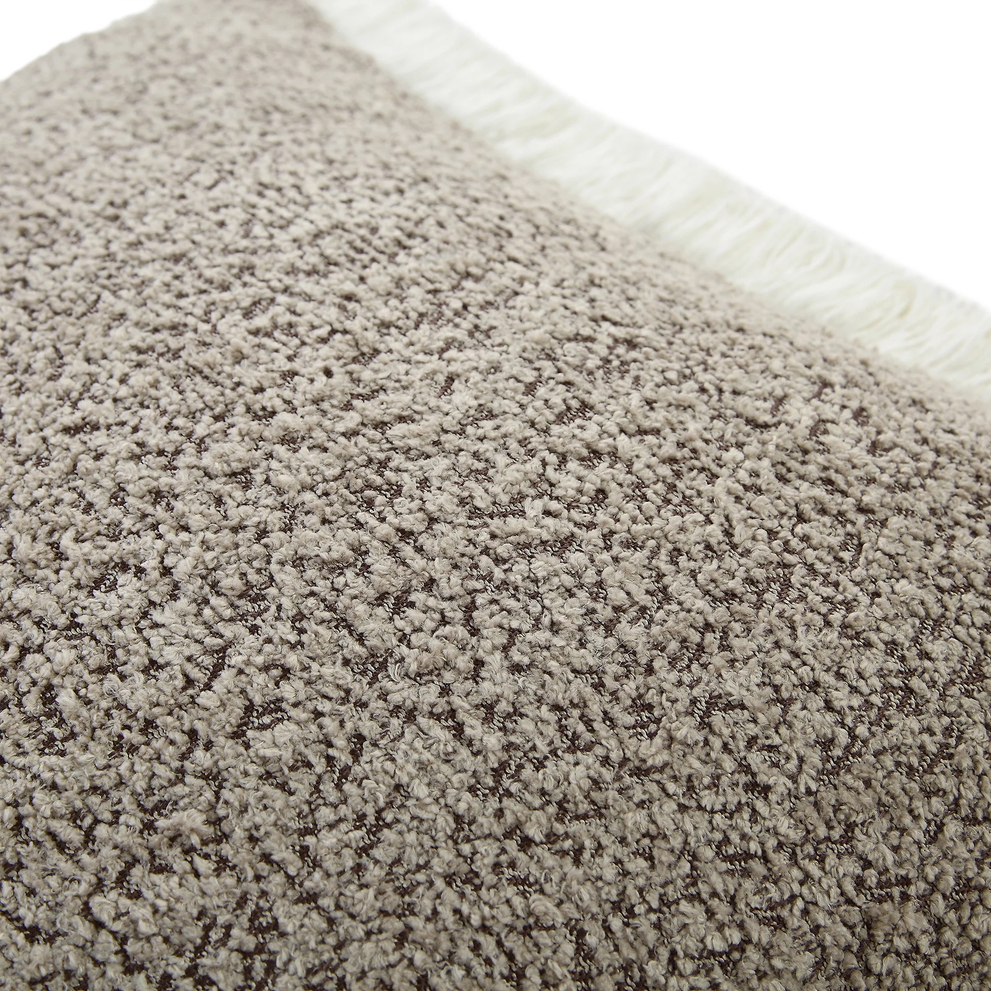 Kyra Stone Bouclé Fringed Cushion - Image 6